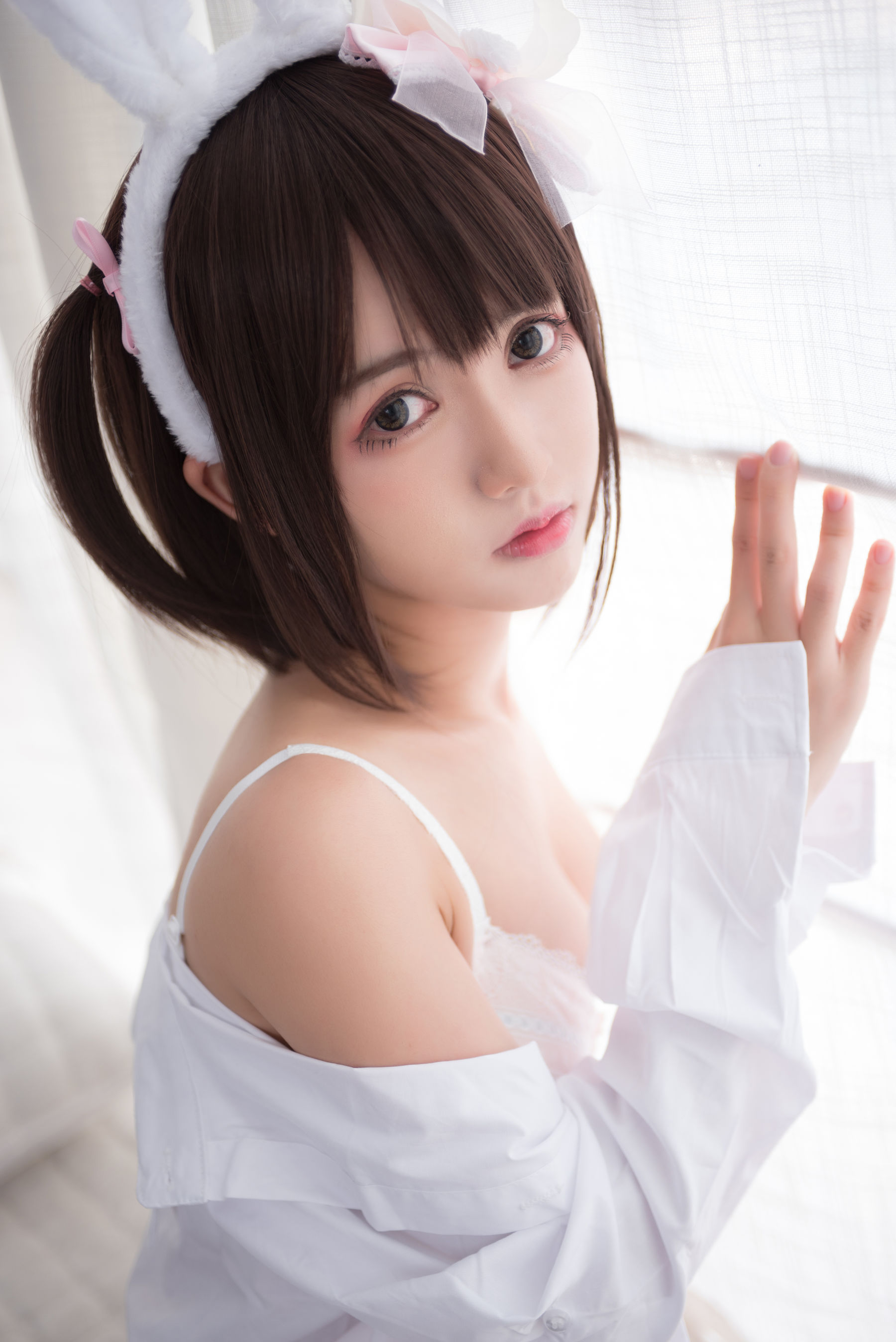 [萝莉COS] 鳗鱼霏儿 – 兽耳 白色蕾丝情趣 [17P]