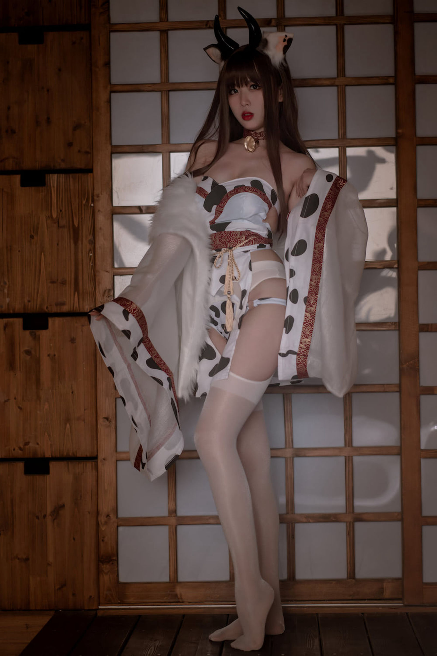轩萧学姐 – 牛牛和服 [47P]