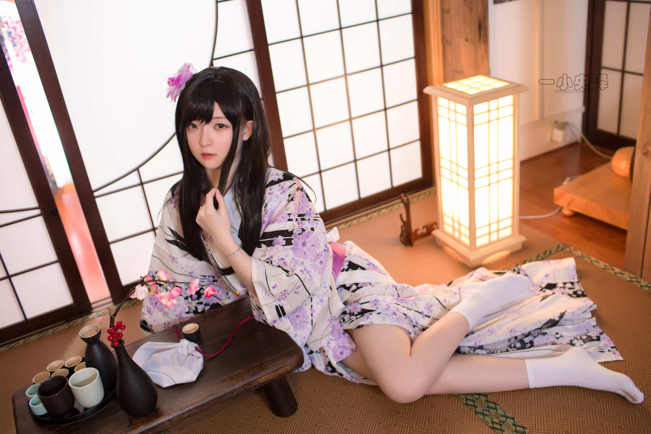 [萝莉COS] 一小央泽 – 和服短袜 [41P]