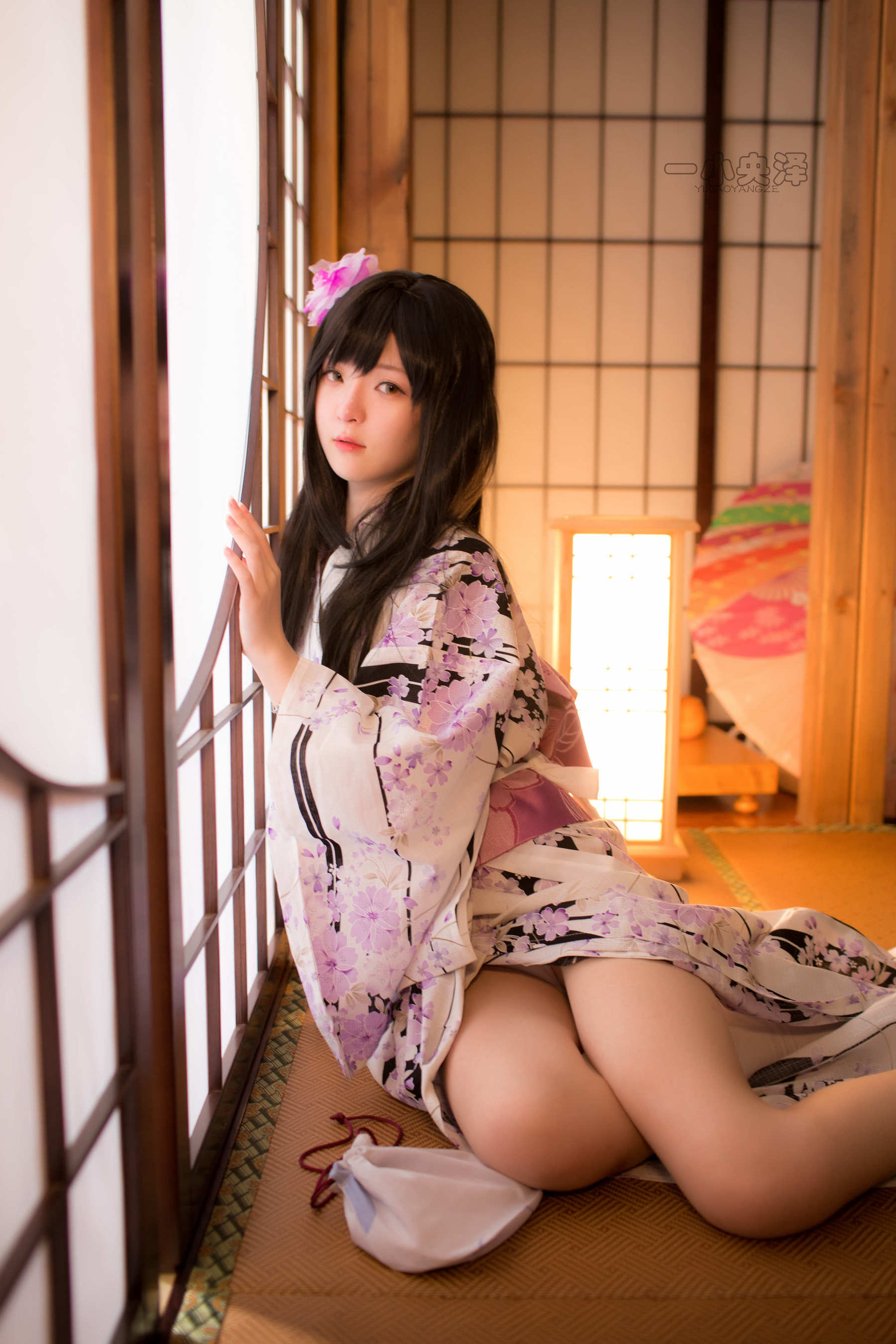 [萝莉COS] 一小央泽 – 和服短袜 [41P]