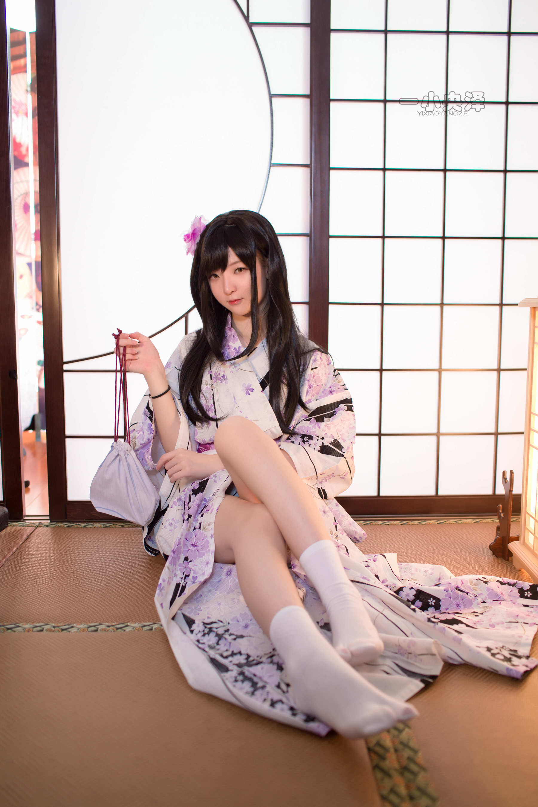 [萝莉COS] 一小央泽 – 和服短袜 [41P]