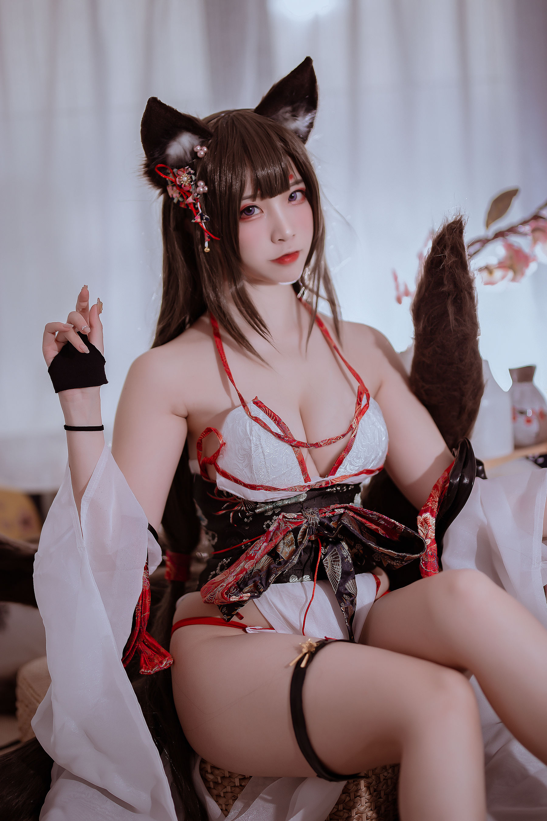 人气Coser二佐Nisa – 碧蓝 天城泳装 [16P]