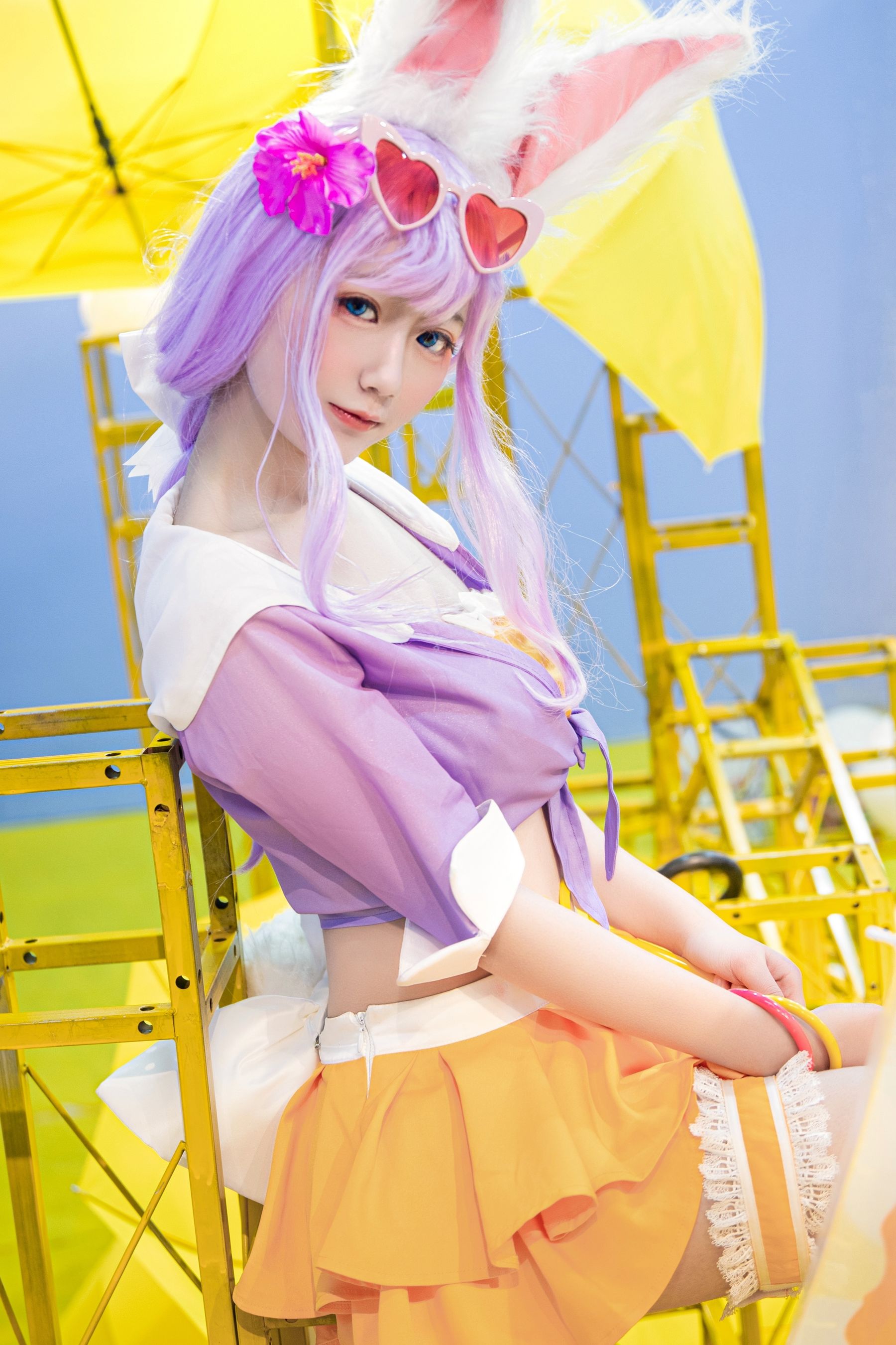 [Cosplay写真] 动漫博主弦音sic – 王者荣耀 公孙离蜜橘之夏 [9P]