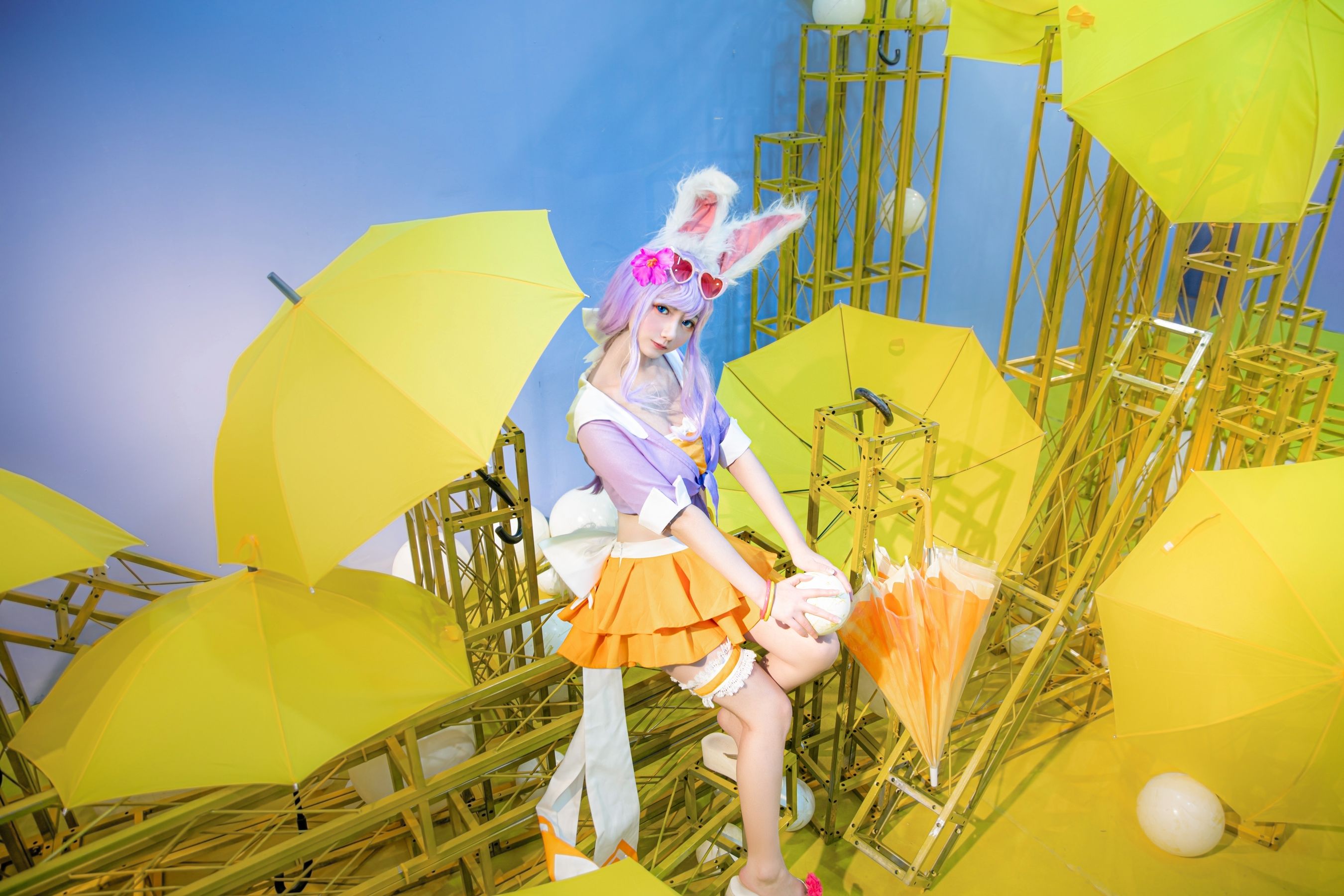 [Cosplay写真] 动漫博主弦音sic – 王者荣耀 公孙离蜜橘之夏 [9P]