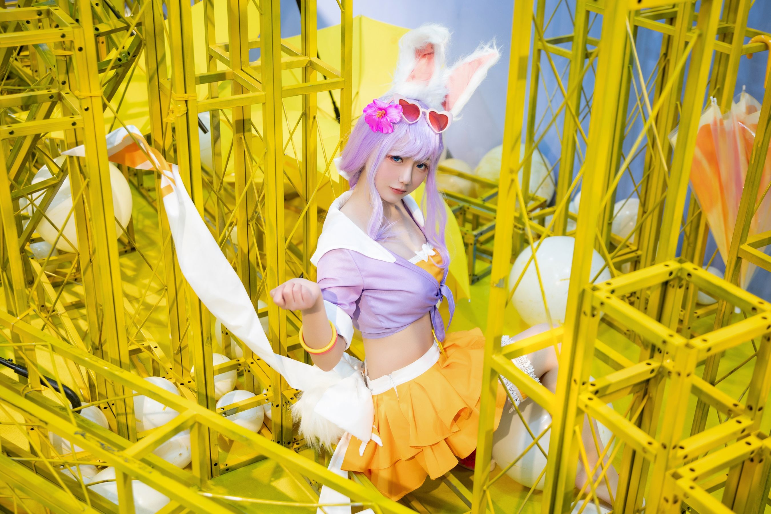 [Cosplay写真] 动漫博主弦音sic – 王者荣耀 公孙离蜜橘之夏 [9P]