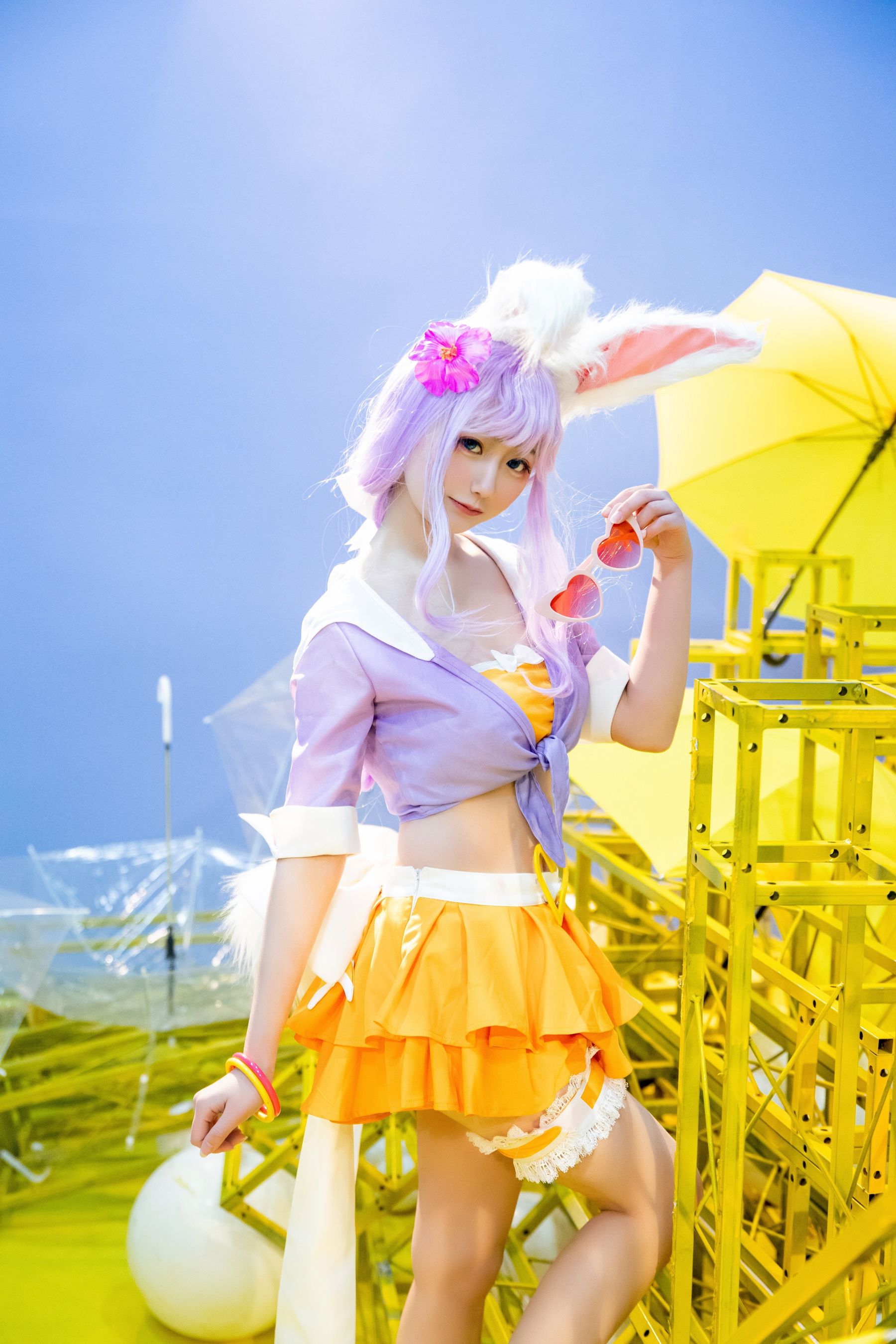 [Cosplay写真] 动漫博主弦音sic – 王者荣耀 公孙离蜜橘之夏 [9P]