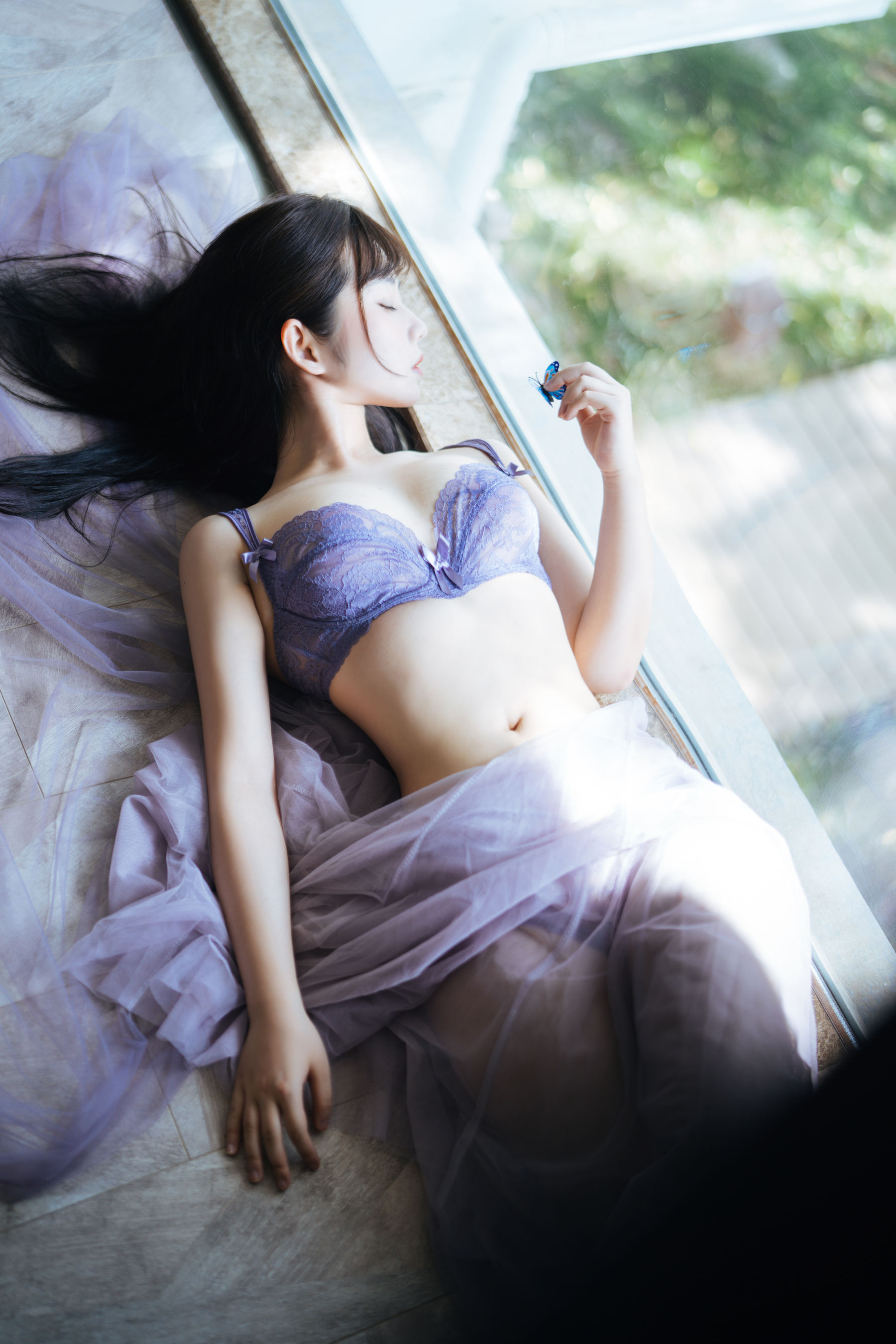 微博福利姬镜酱 – 静夏之薄纱蕾丝 [58P]