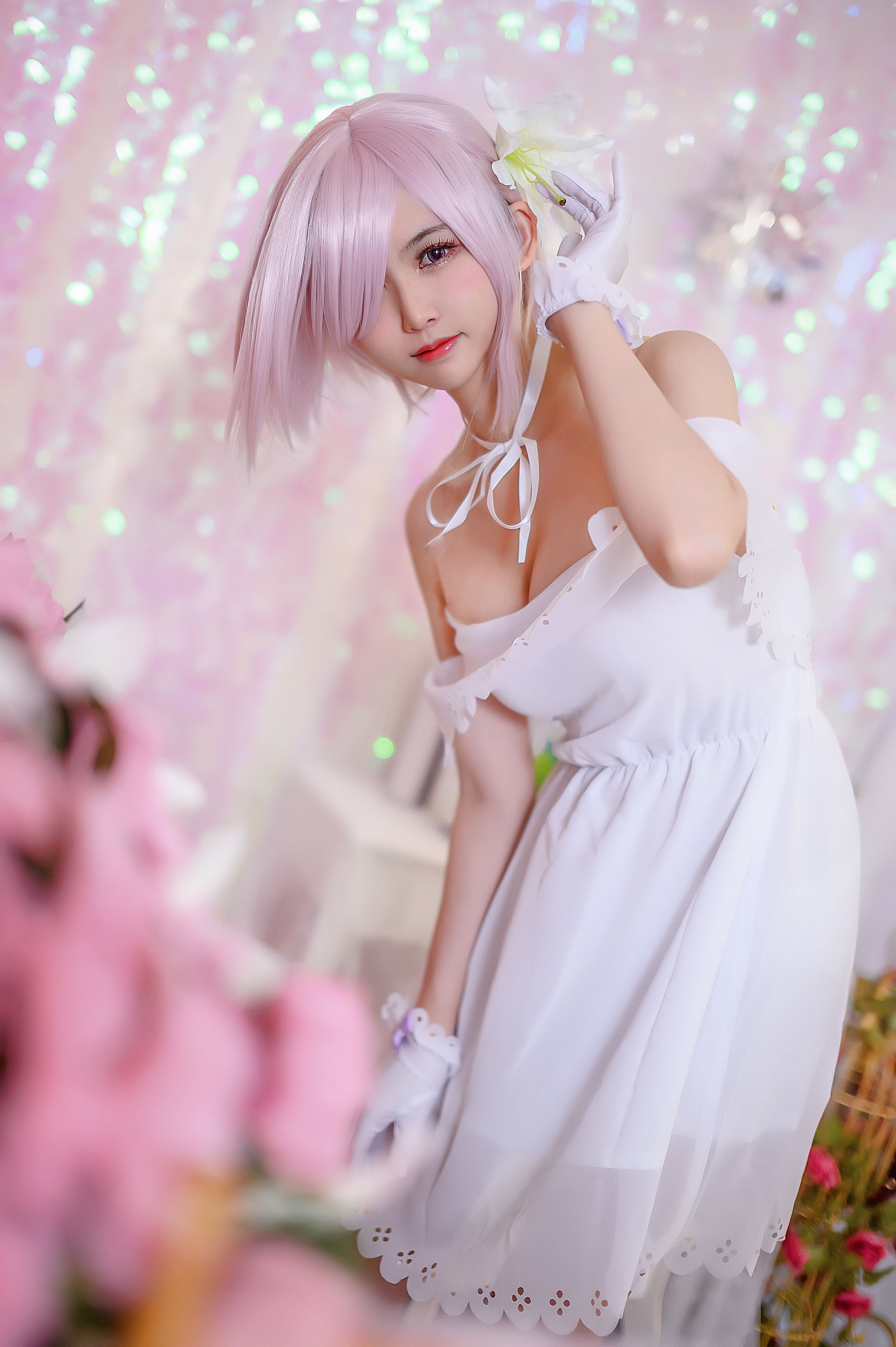 超人气Coser鳗鱼霏儿 玛修白裙 [12P]