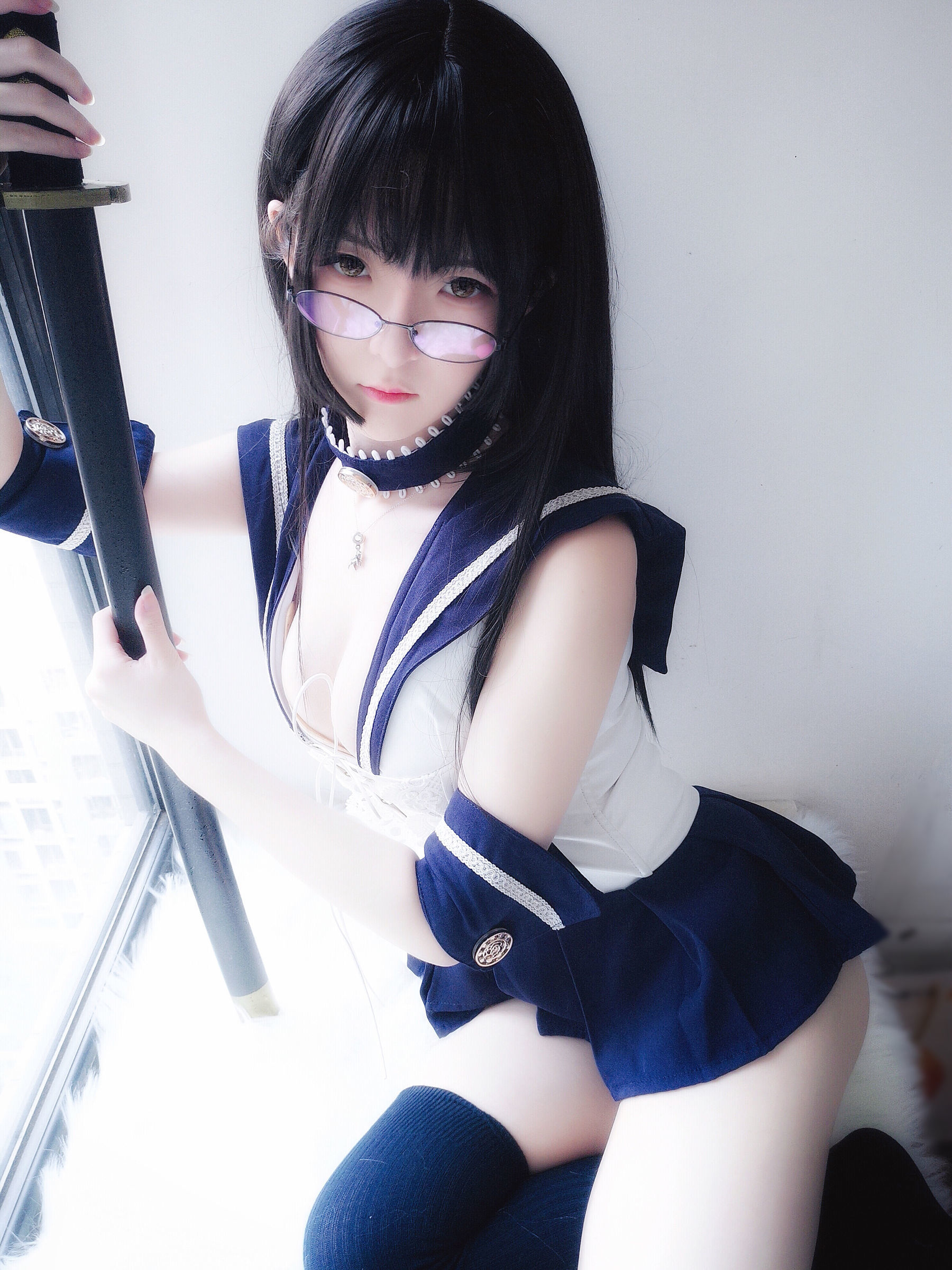 [萝莉COS] 一小央泽 – 武士刀与水手服 [20P]