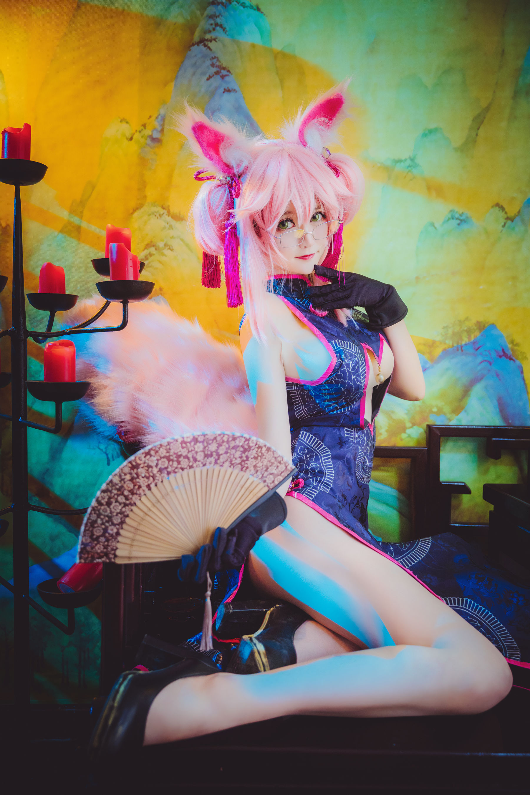 [Cosplay写真] 萌宠博主yui金鱼 – 旗袍 玉藻前 [13P]