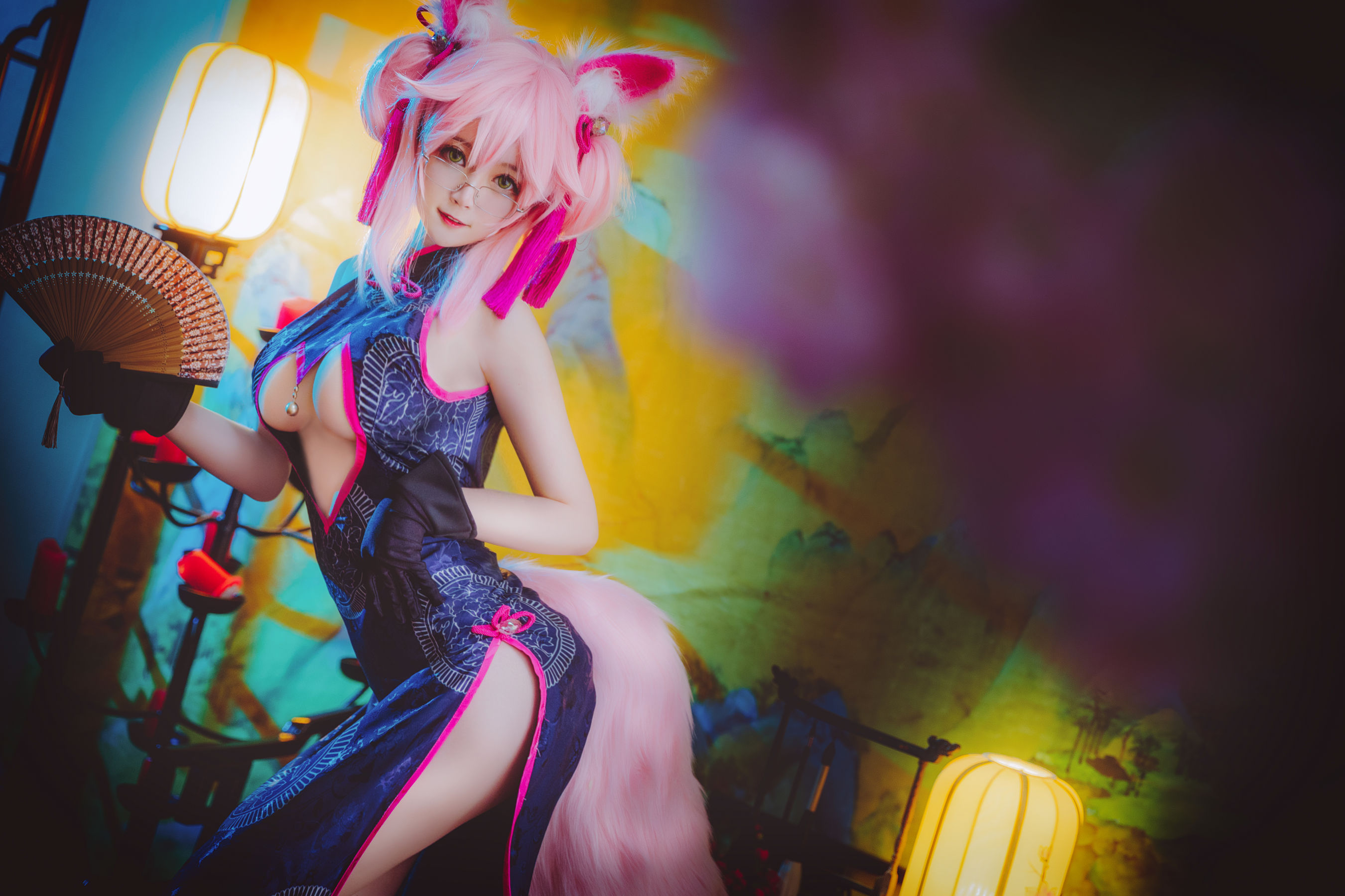 [Cosplay写真] 萌宠博主yui金鱼 – 旗袍 玉藻前 [13P]