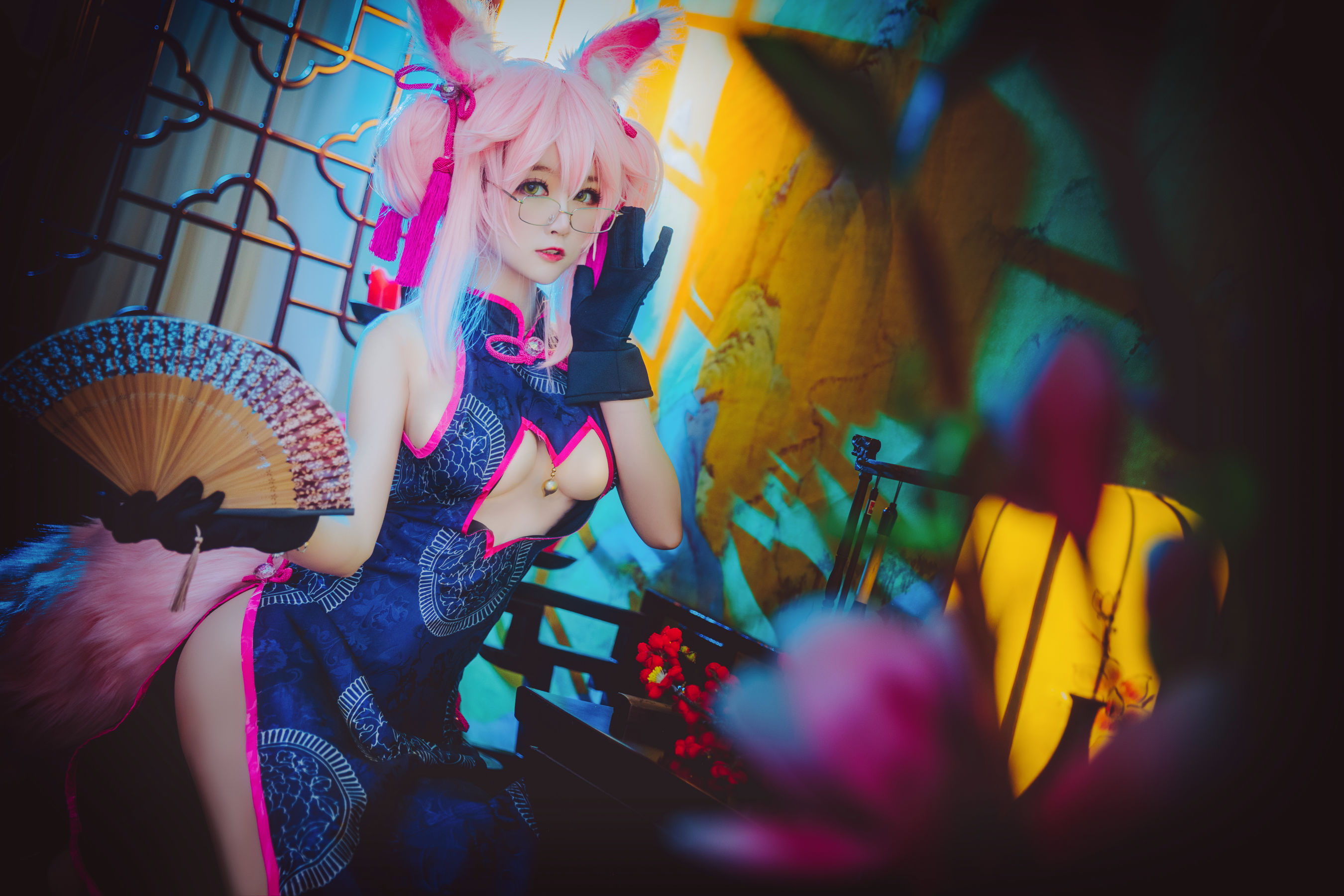 [Cosplay写真] 萌宠博主yui金鱼 – 旗袍 玉藻前 [13P]