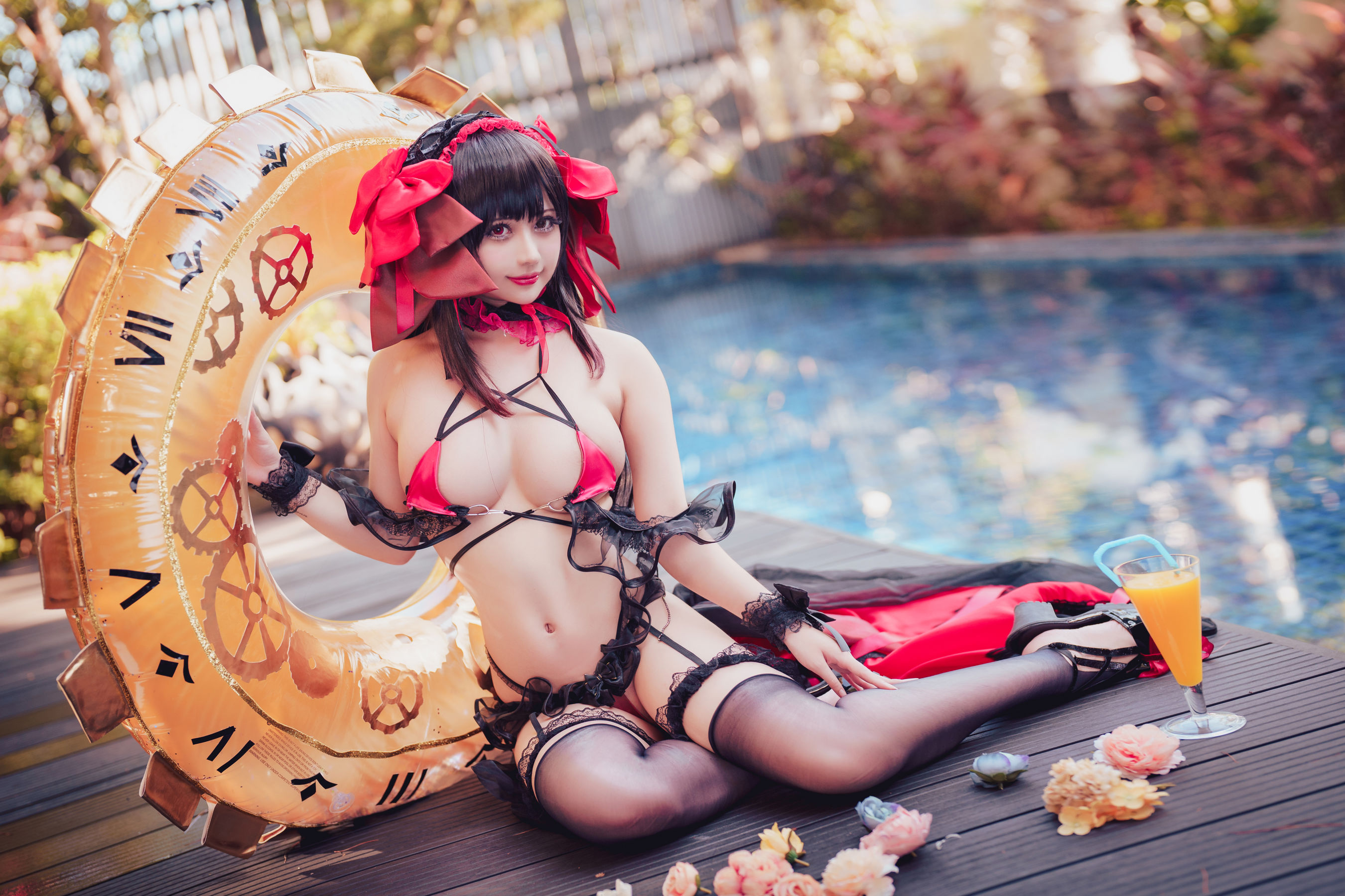 沖田凜花Rinka – Kurumi Tokisaki Swimsuit [29P]