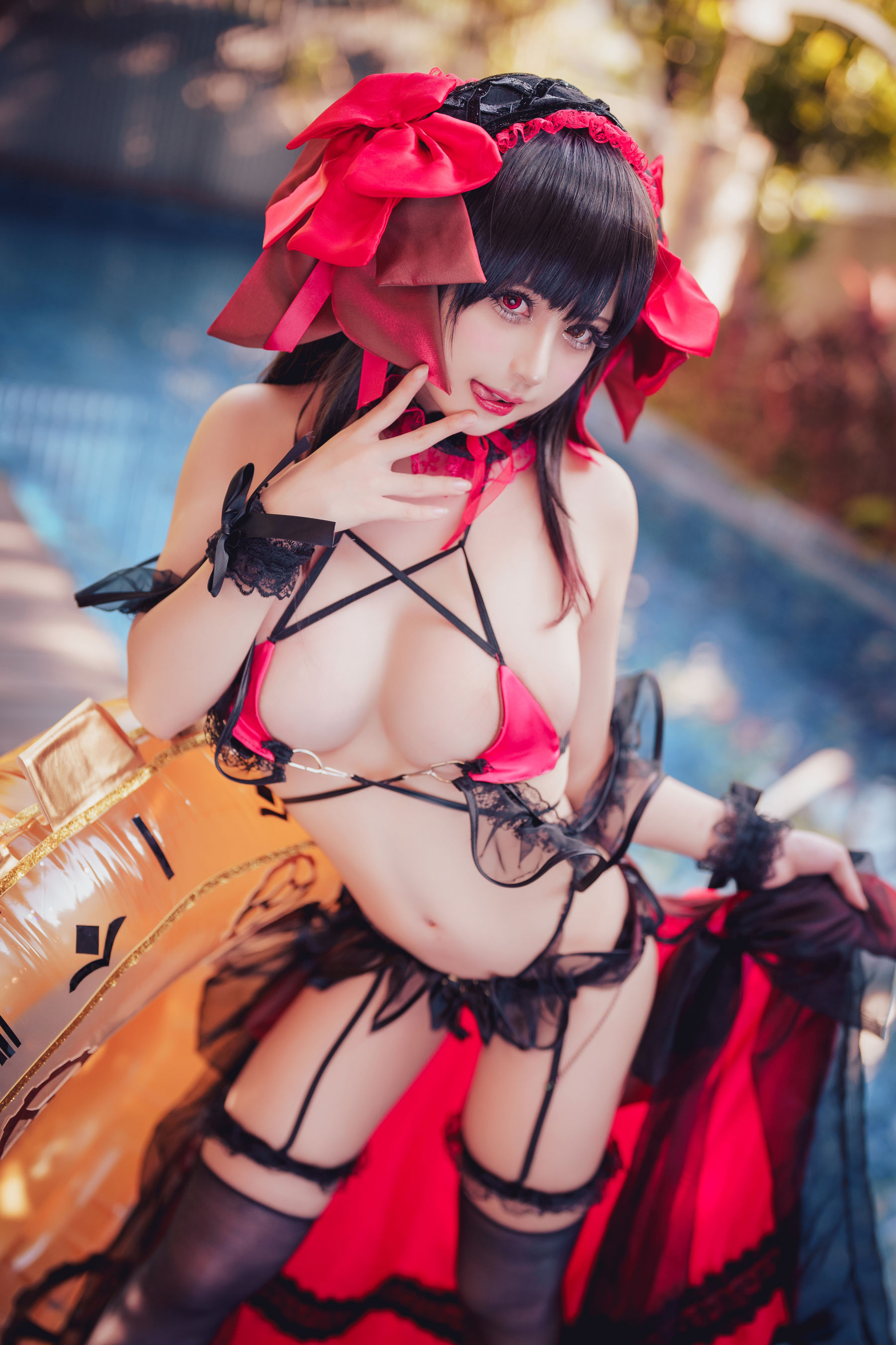 沖田凜花Rinka – Kurumi Tokisaki Swimsuit [29P]