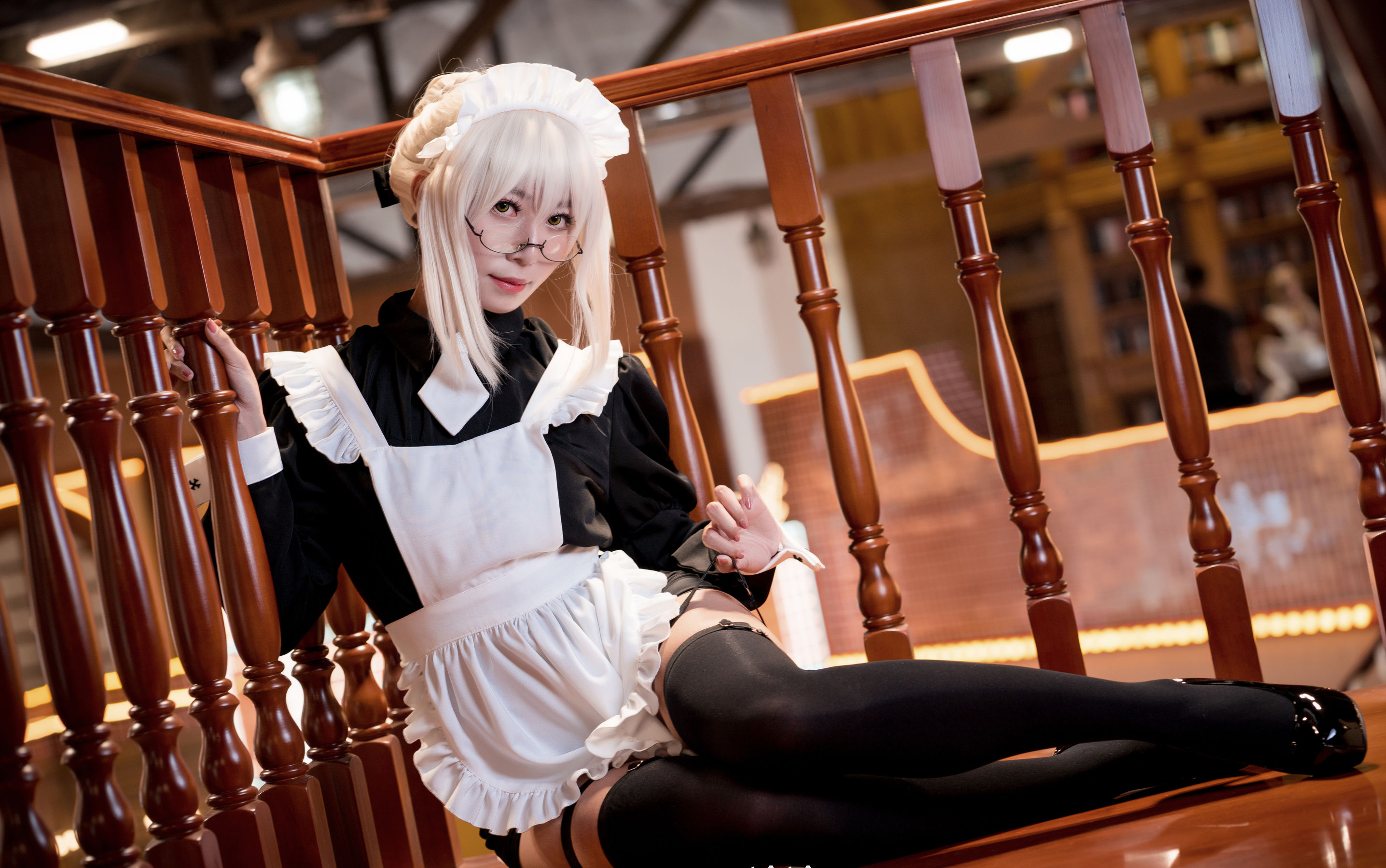 [Cosplay写真] 动漫博主Money冷冷 – 95式玉玲珑-黑呆女仆 [18P]