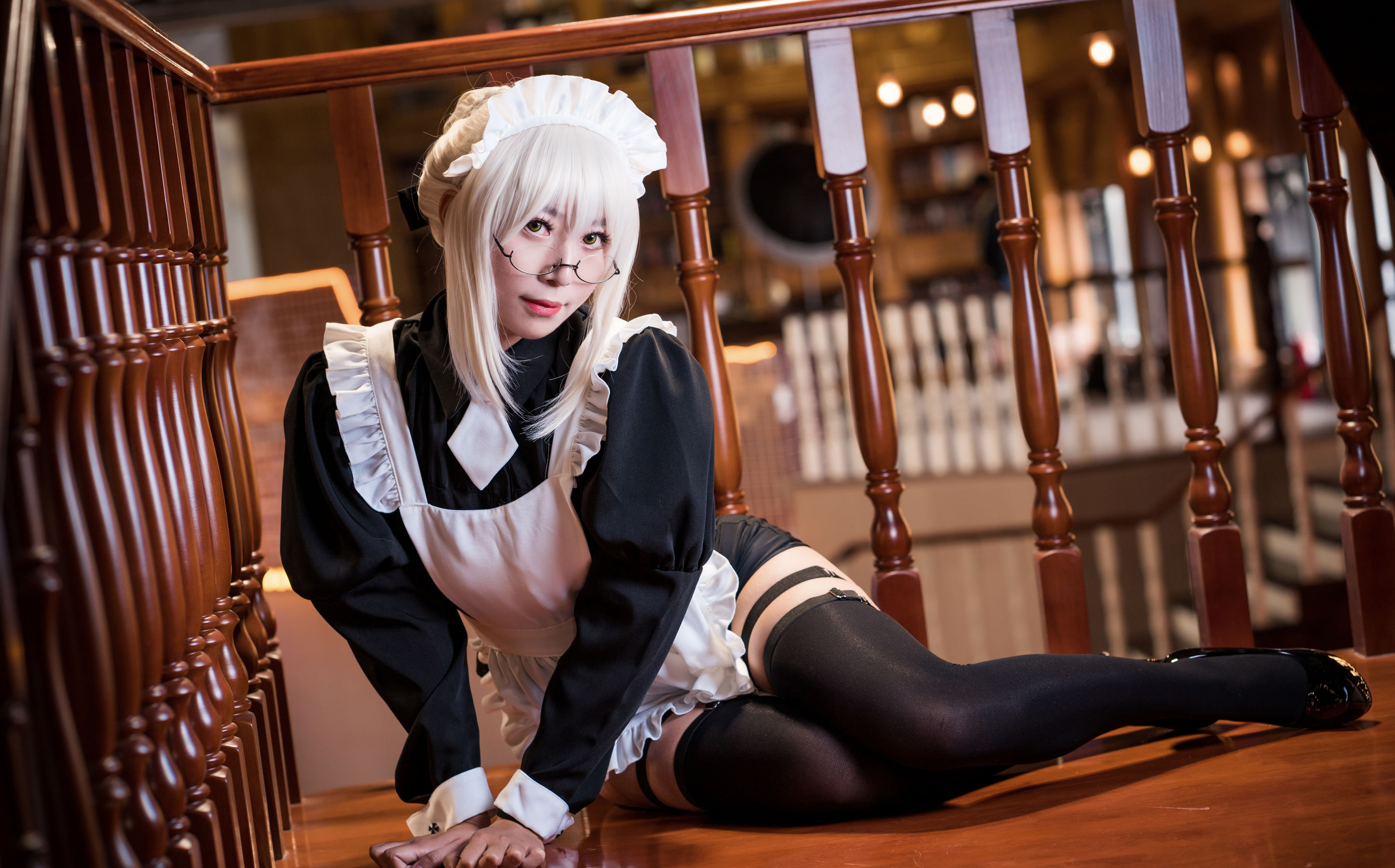 [Cosplay写真] 动漫博主Money冷冷 – 95式玉玲珑-黑呆女仆 [18P]