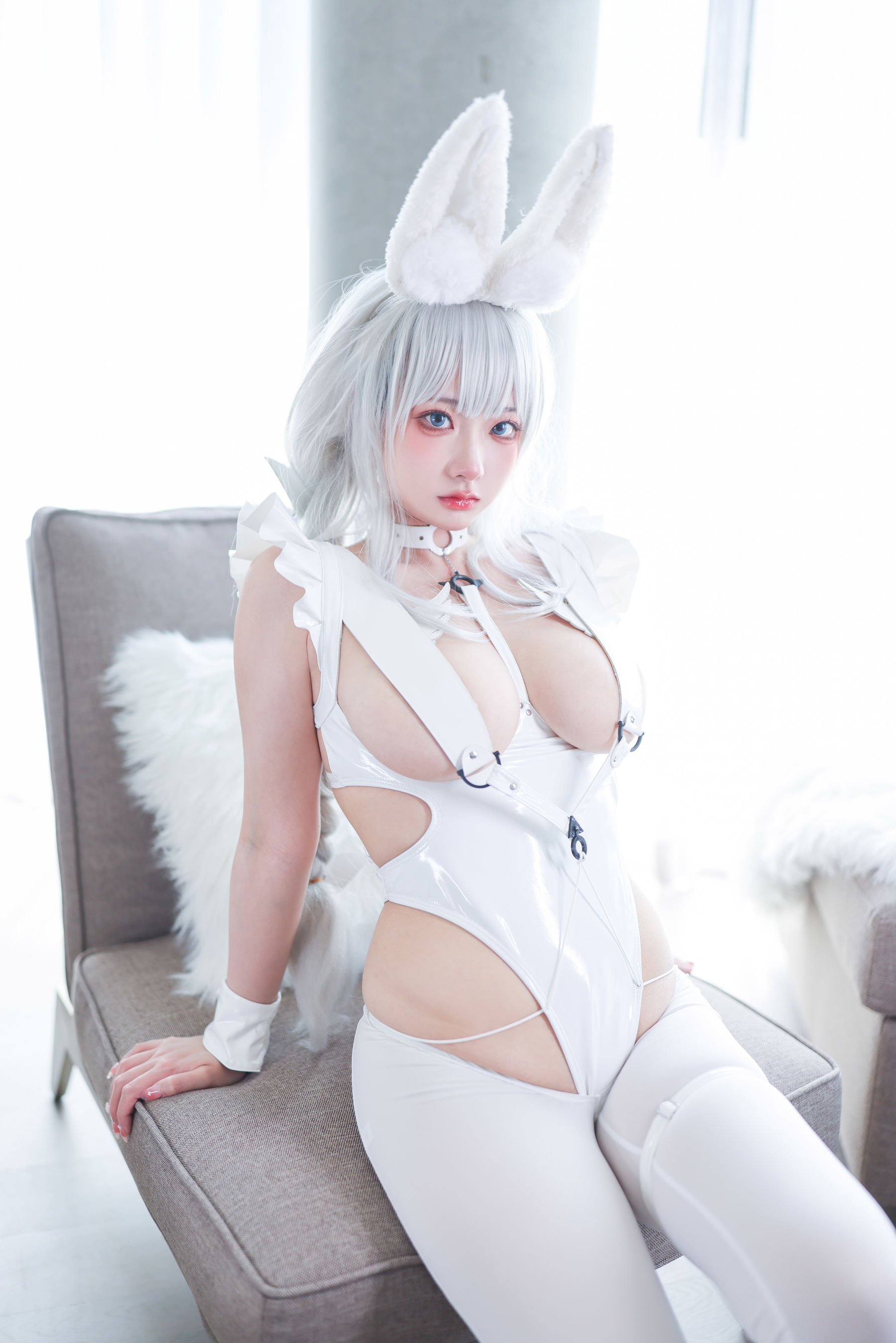 wendydydydy_酱油 – 恶毒 懒懒的白兔 [19P]