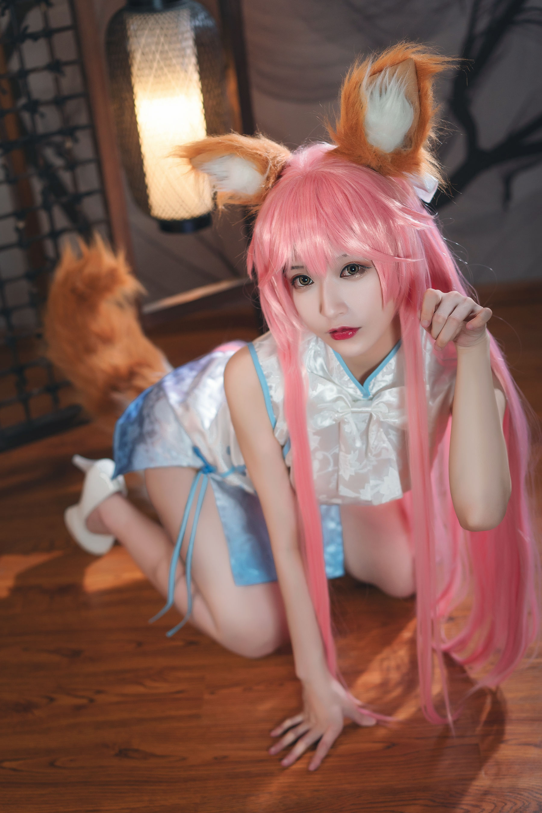 [Cosplay写真] 动漫博主铁板烧鬼舞w – 玉藻前 旗袍 [20P]
