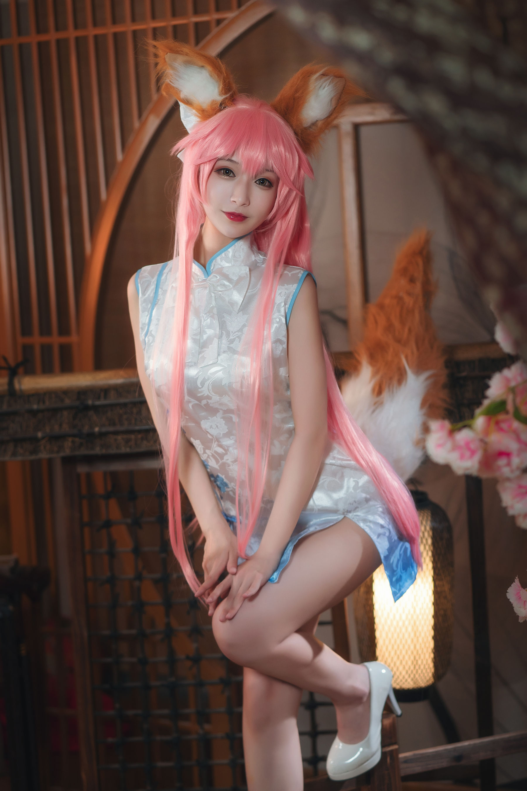 [Cosplay写真] 动漫博主铁板烧鬼舞w – 玉藻前 旗袍 [20P]