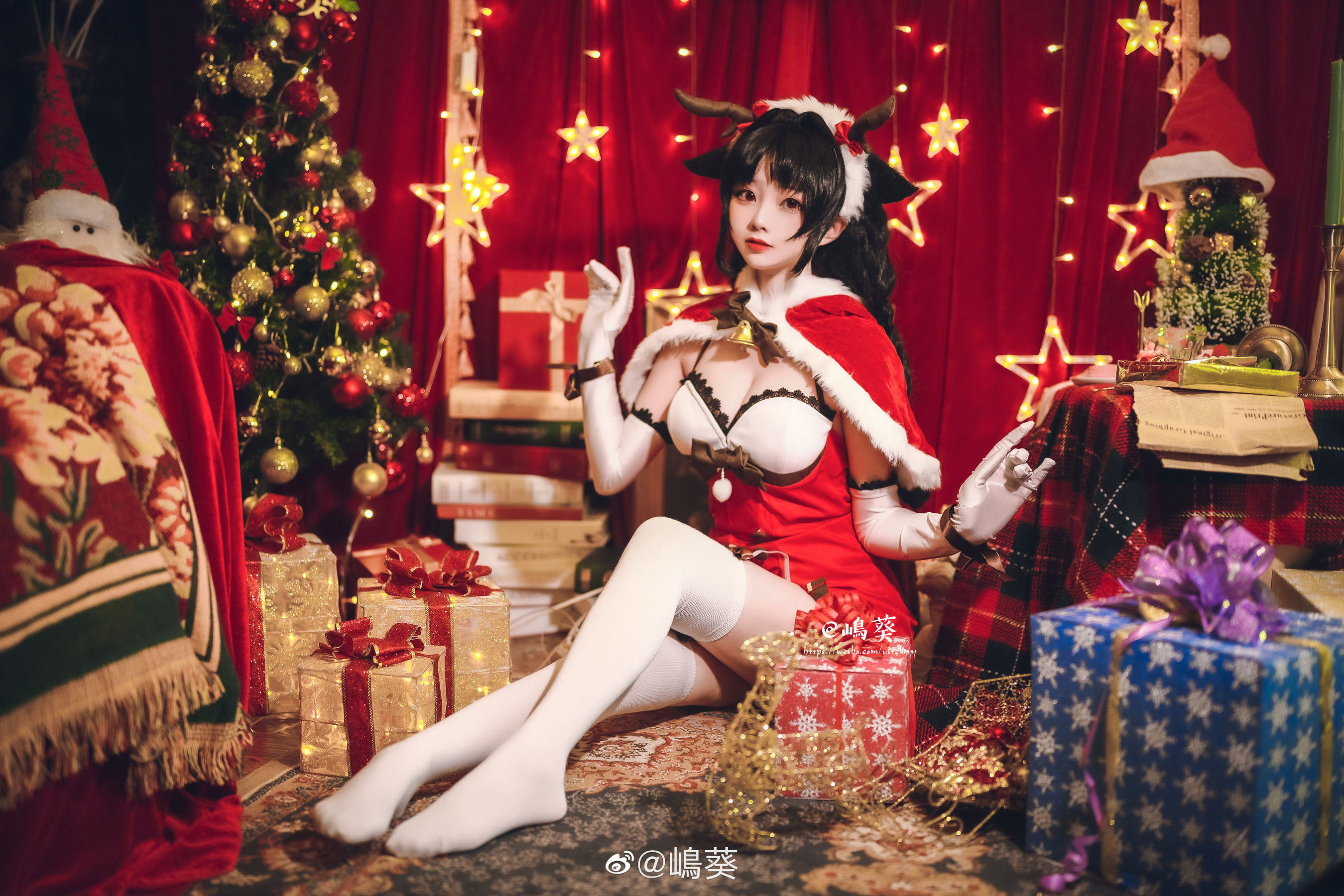 微博美女嶋葵 碧蓝航线 大潮 驯鹿与圣诞礼物 [12P]
