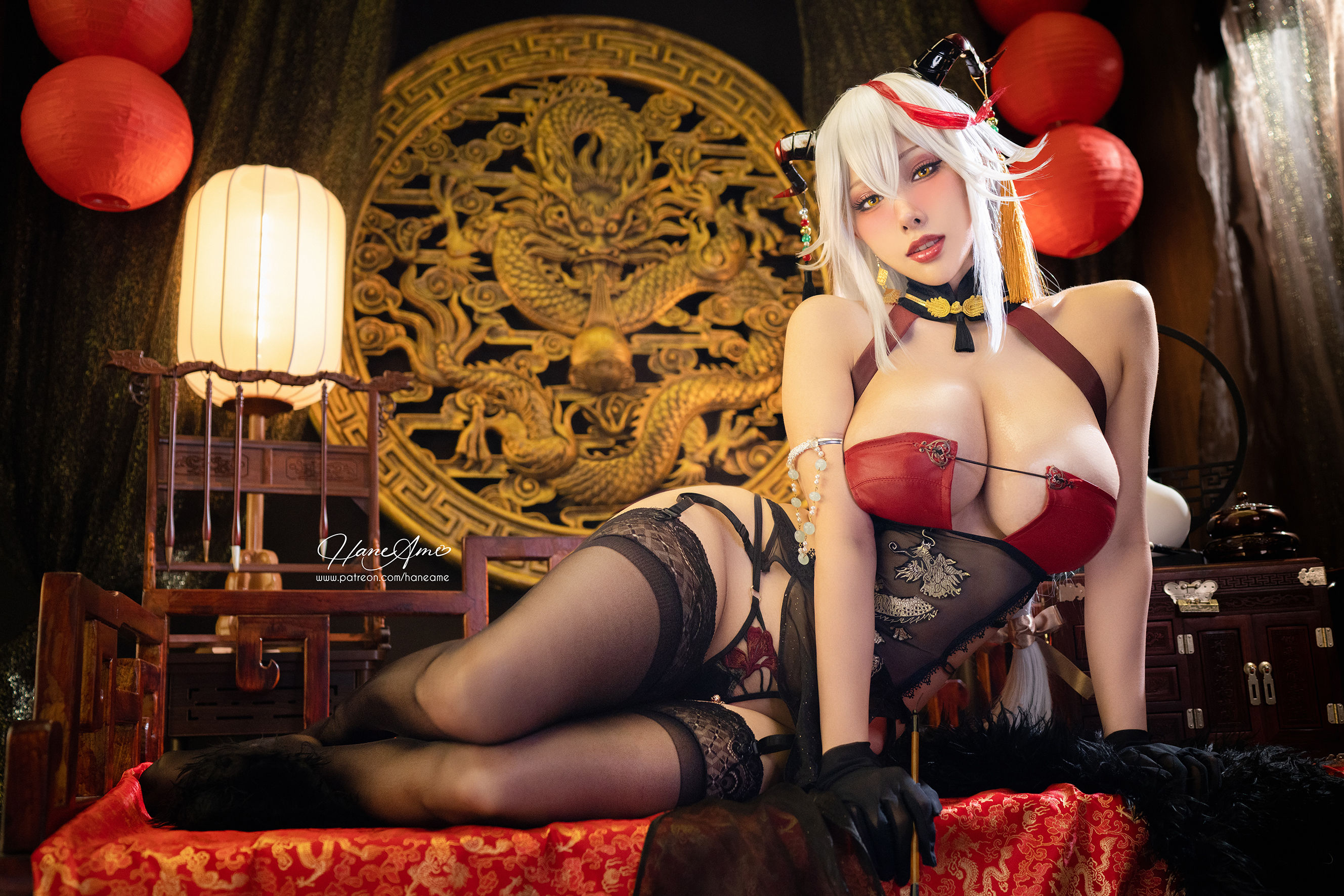 Hane 雨波写真 – AzurLane Agir Chipao 埃吉爾旗袍 [43P]