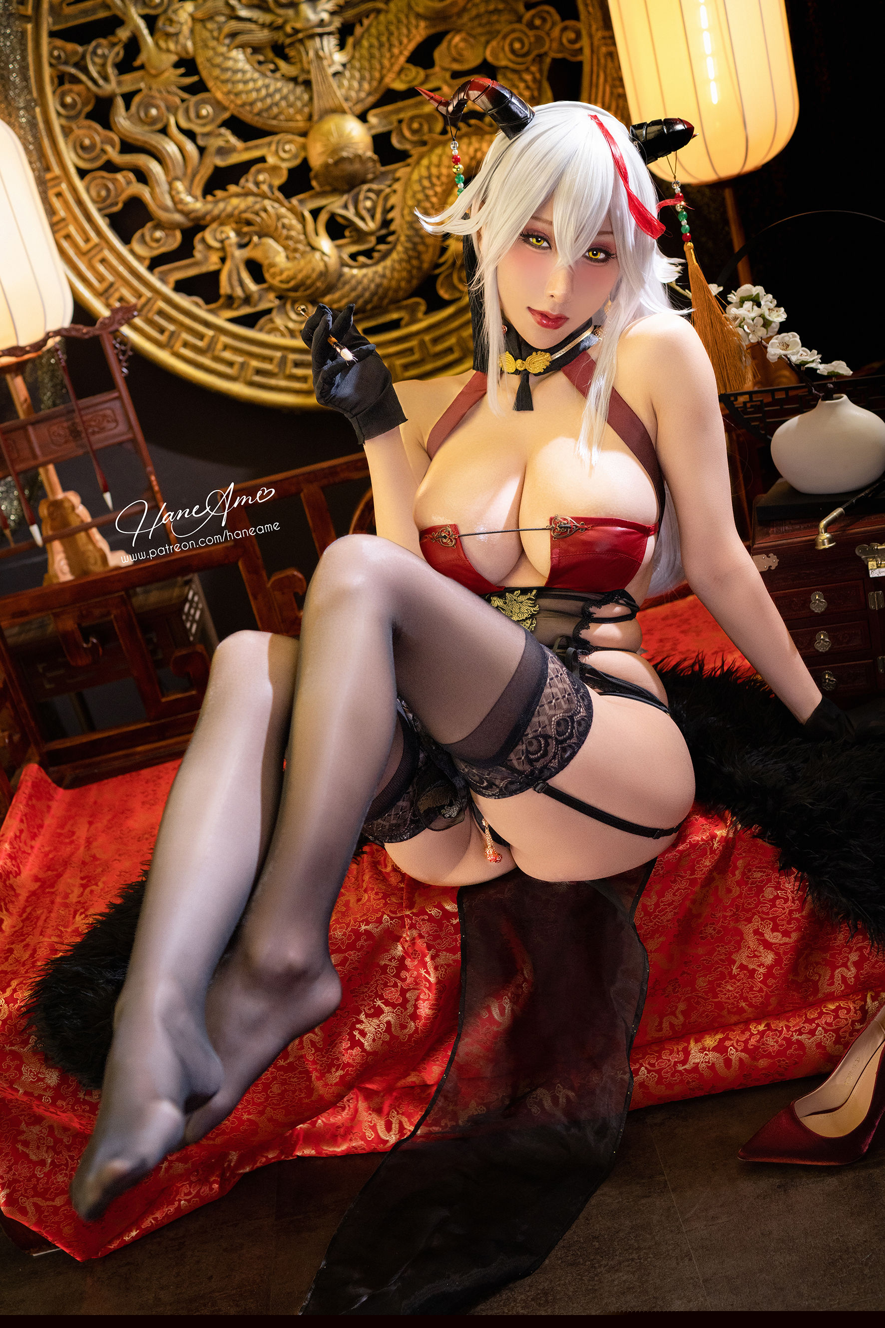 Hane 雨波写真 – AzurLane Agir Chipao 埃吉爾旗袍 [43P]