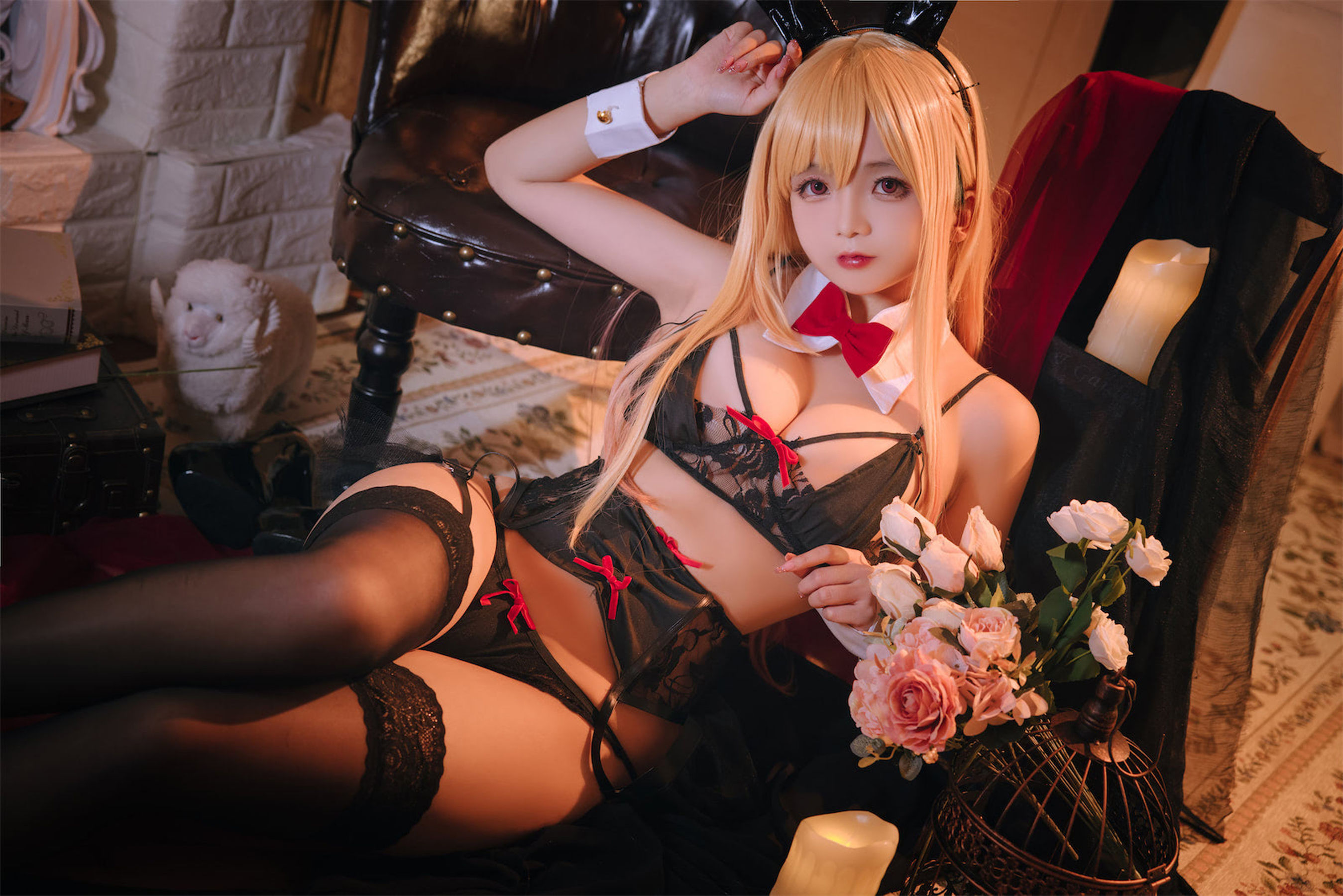Cosplay日奈娇 – 梦兔子内衣 [35P]