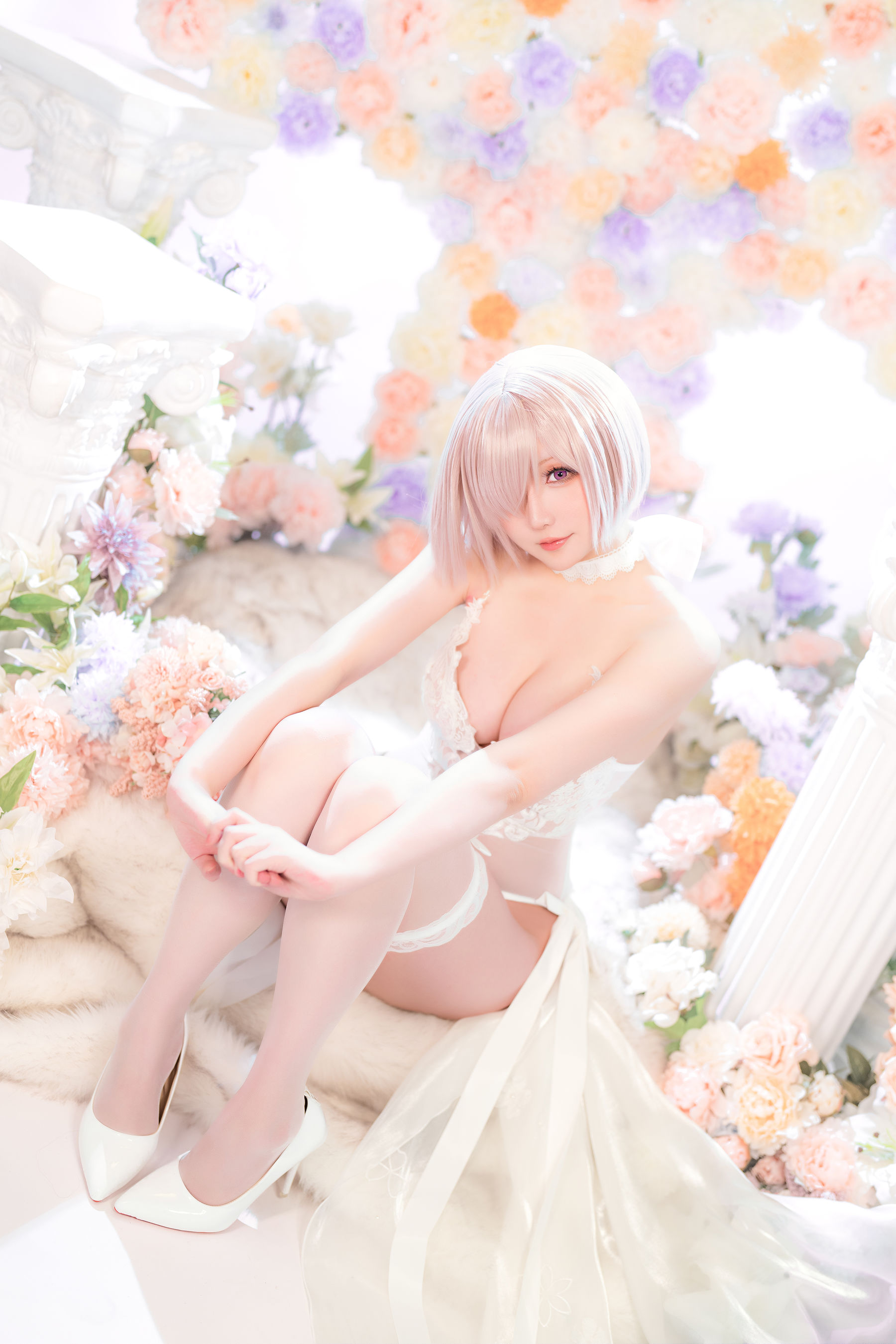 Coser小姐姐星之迟迟 – 玛修同人婚纱 [78P]