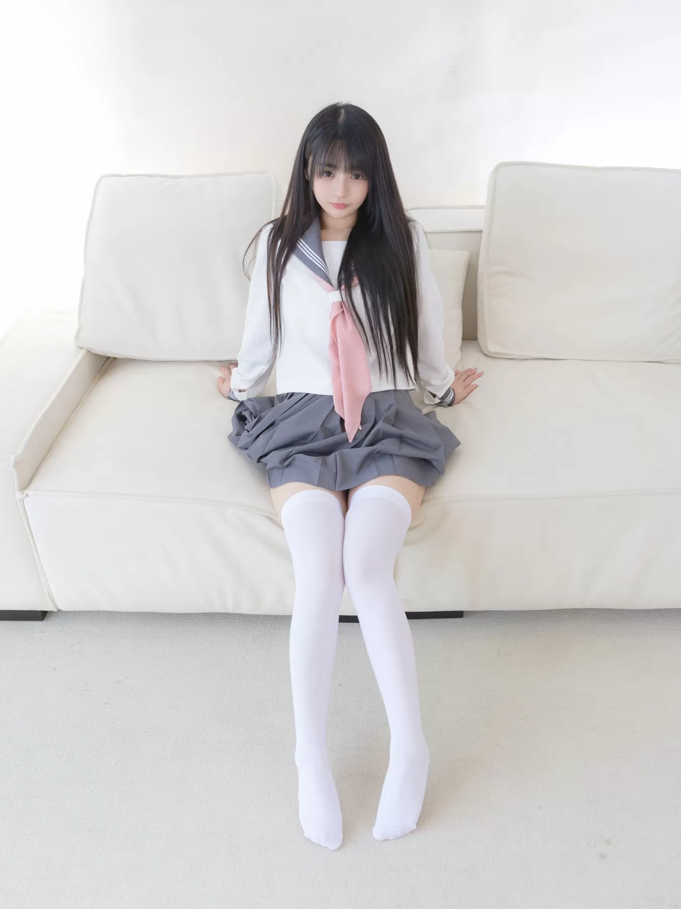 桜井宁宁 – 双马尾白丝JK [85P]