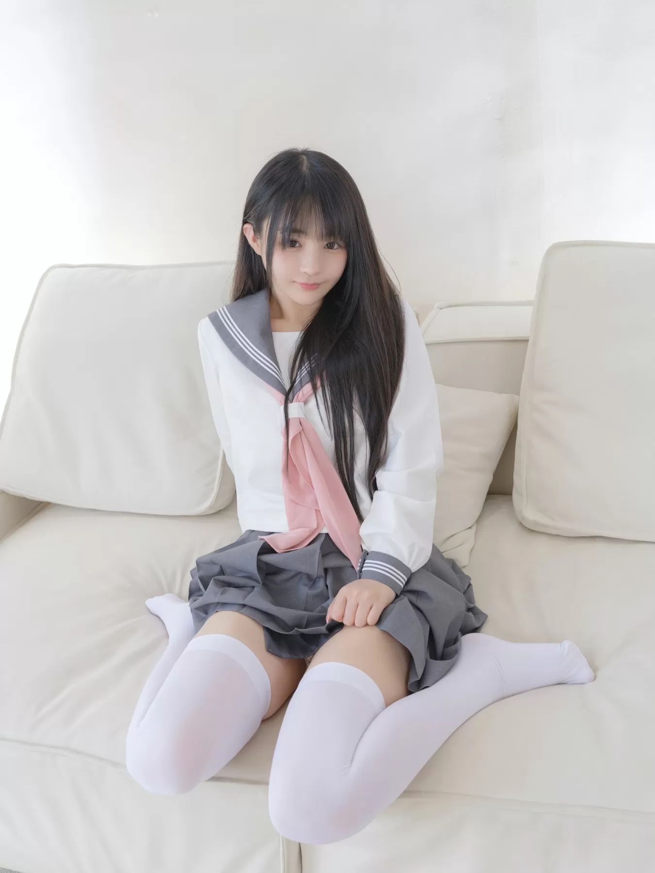 桜井宁宁 – 双马尾白丝JK [85P]