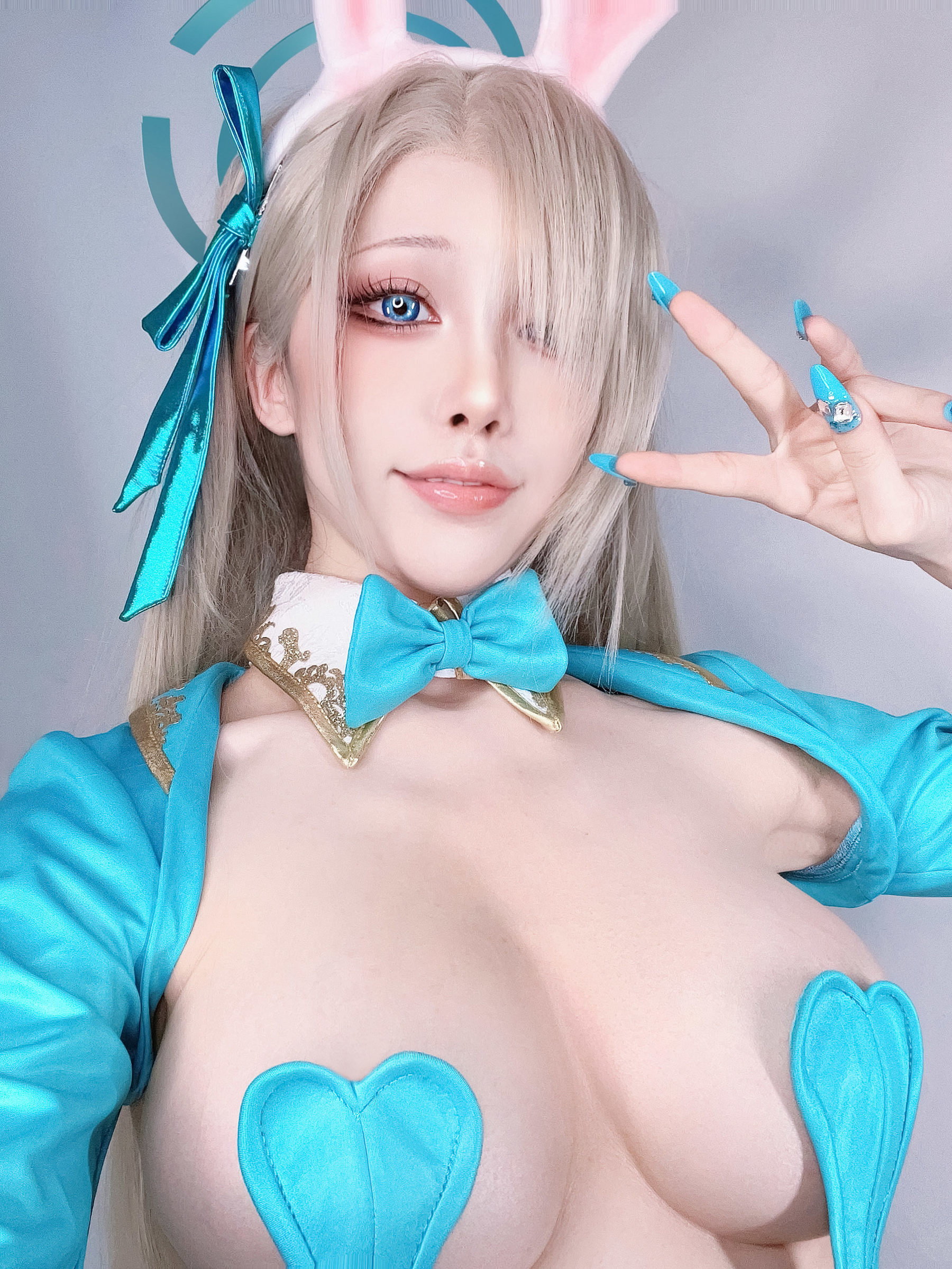 动漫博主水淼aqua – 一之濑明日奈-兔女郎1 [20P]