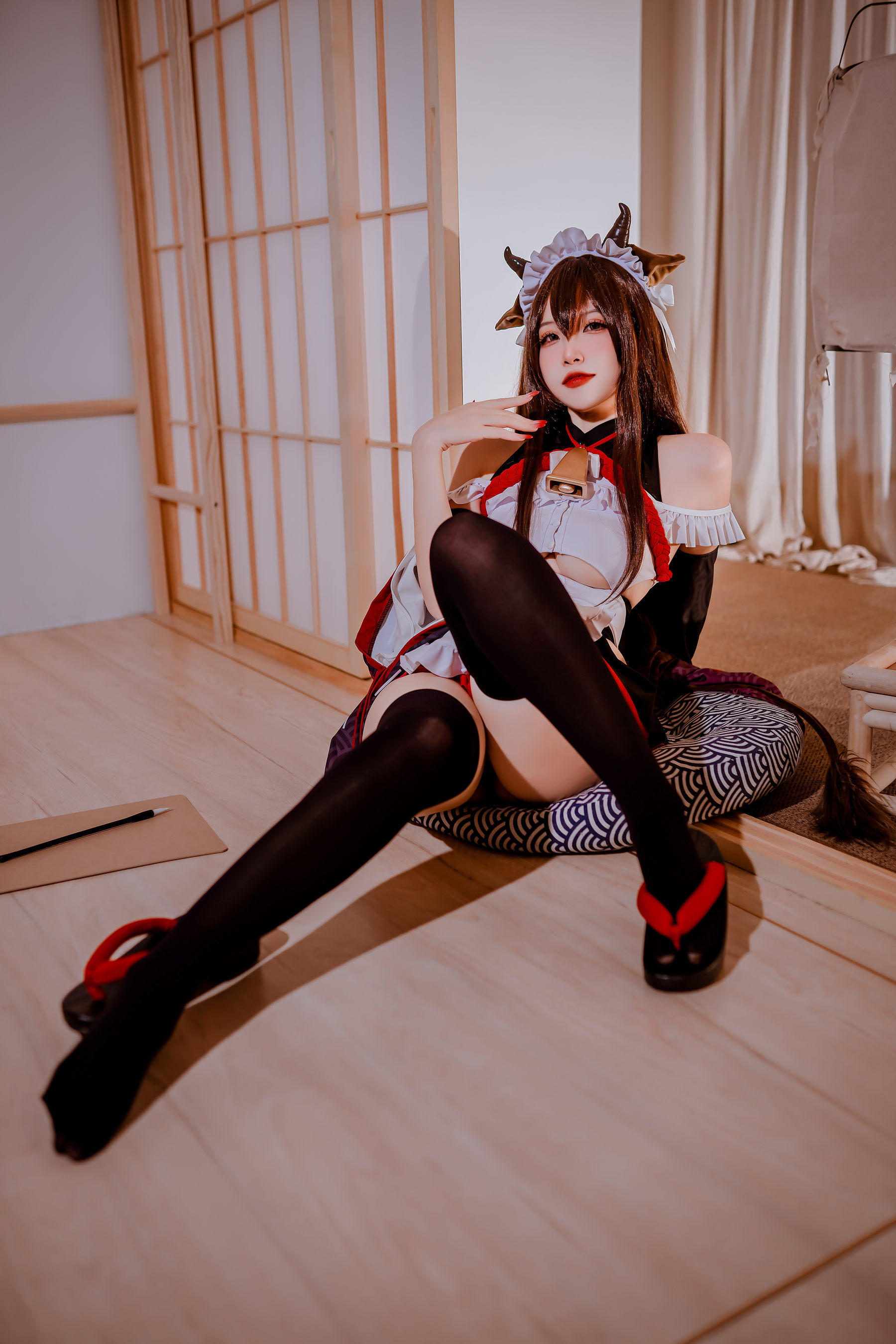 二佐Nisa – 碧蓝樫野女仆 [33P]
