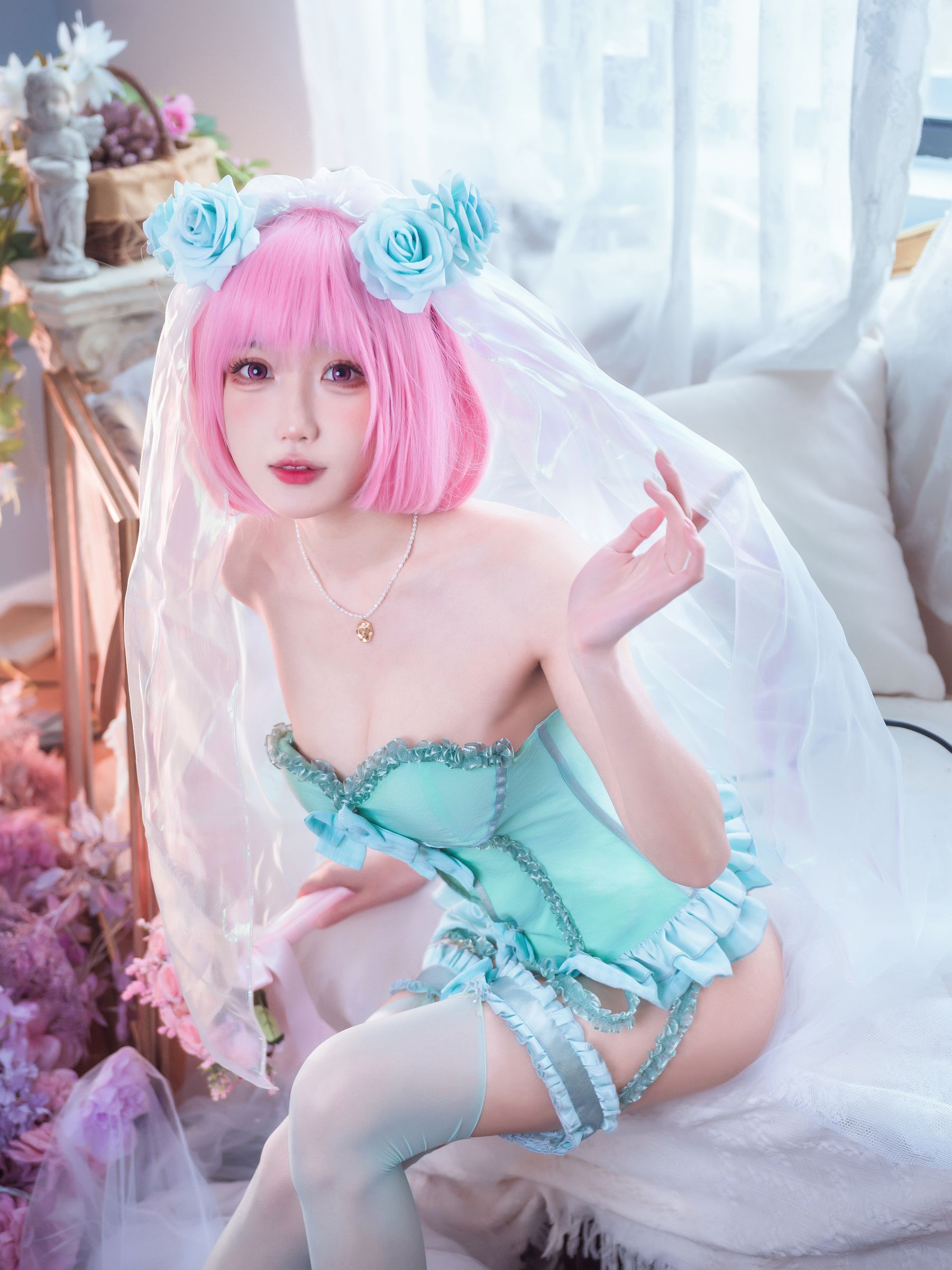 阿包也是兔娘 – 王女梦梦 婚纱内衣 [32P]
