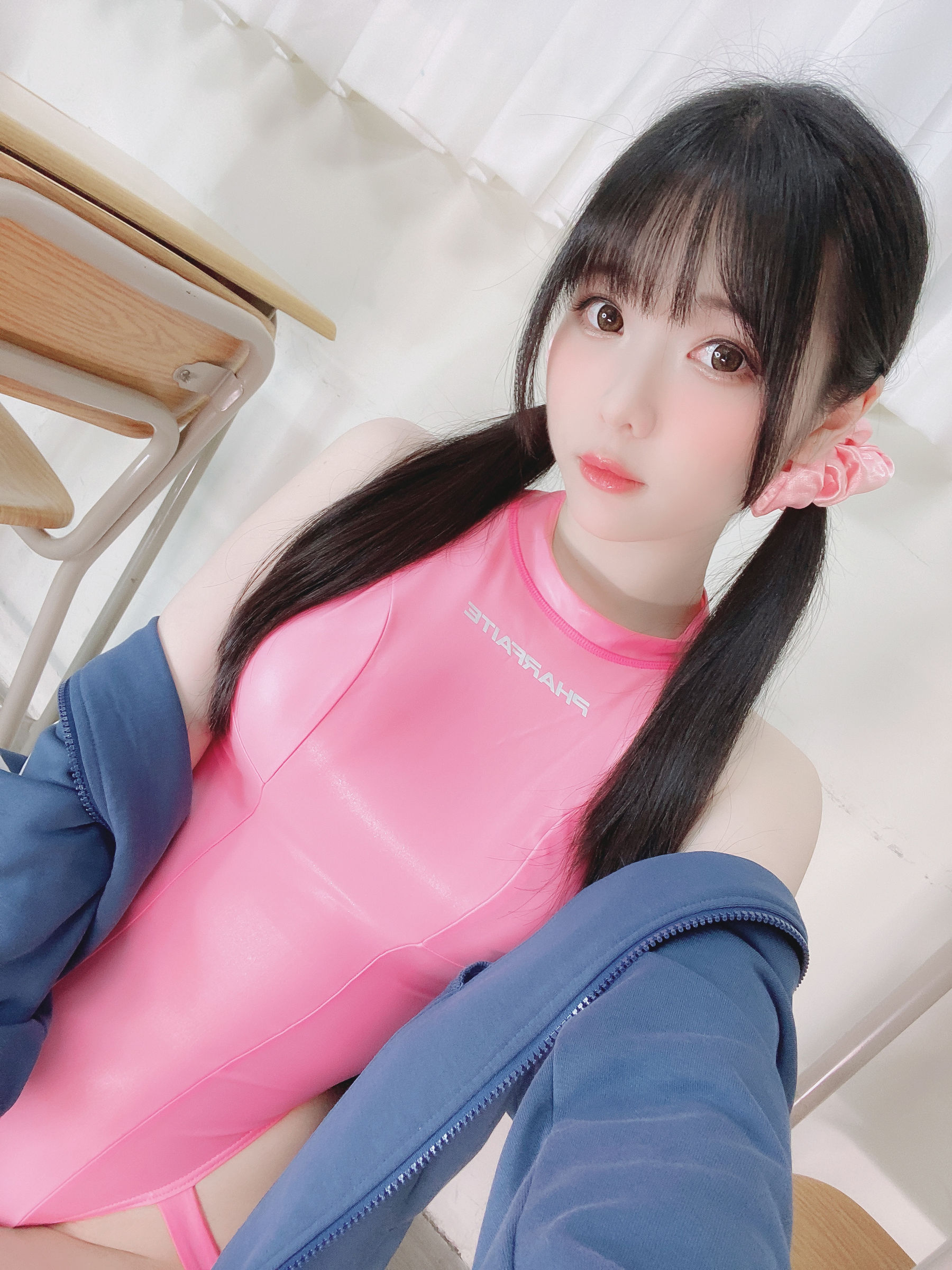 霜月shimo – 粉红泳衣 [20P]