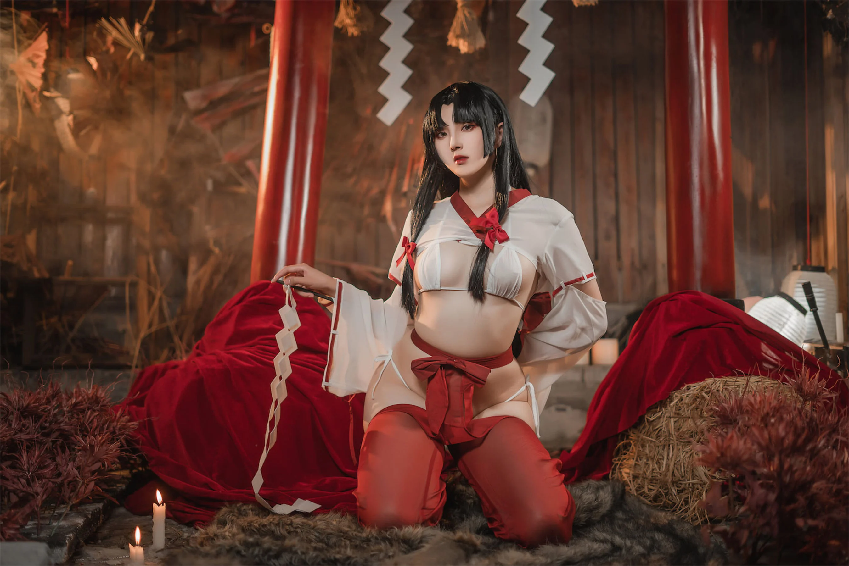 Natsuko夏夏子 – 祈愿巫女 [43P]