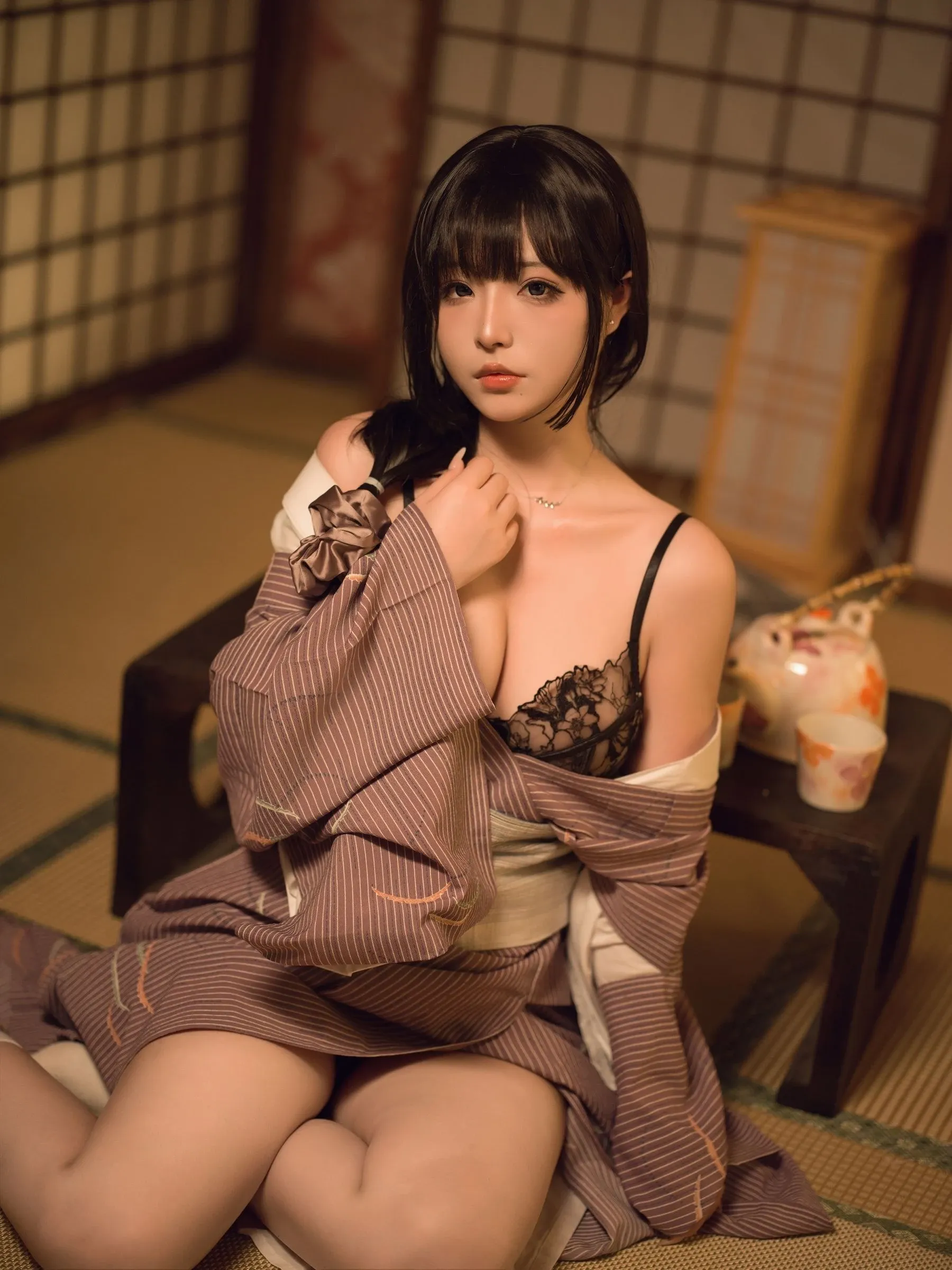 yuuhui玉汇 – 独居的寡姐 [100P]