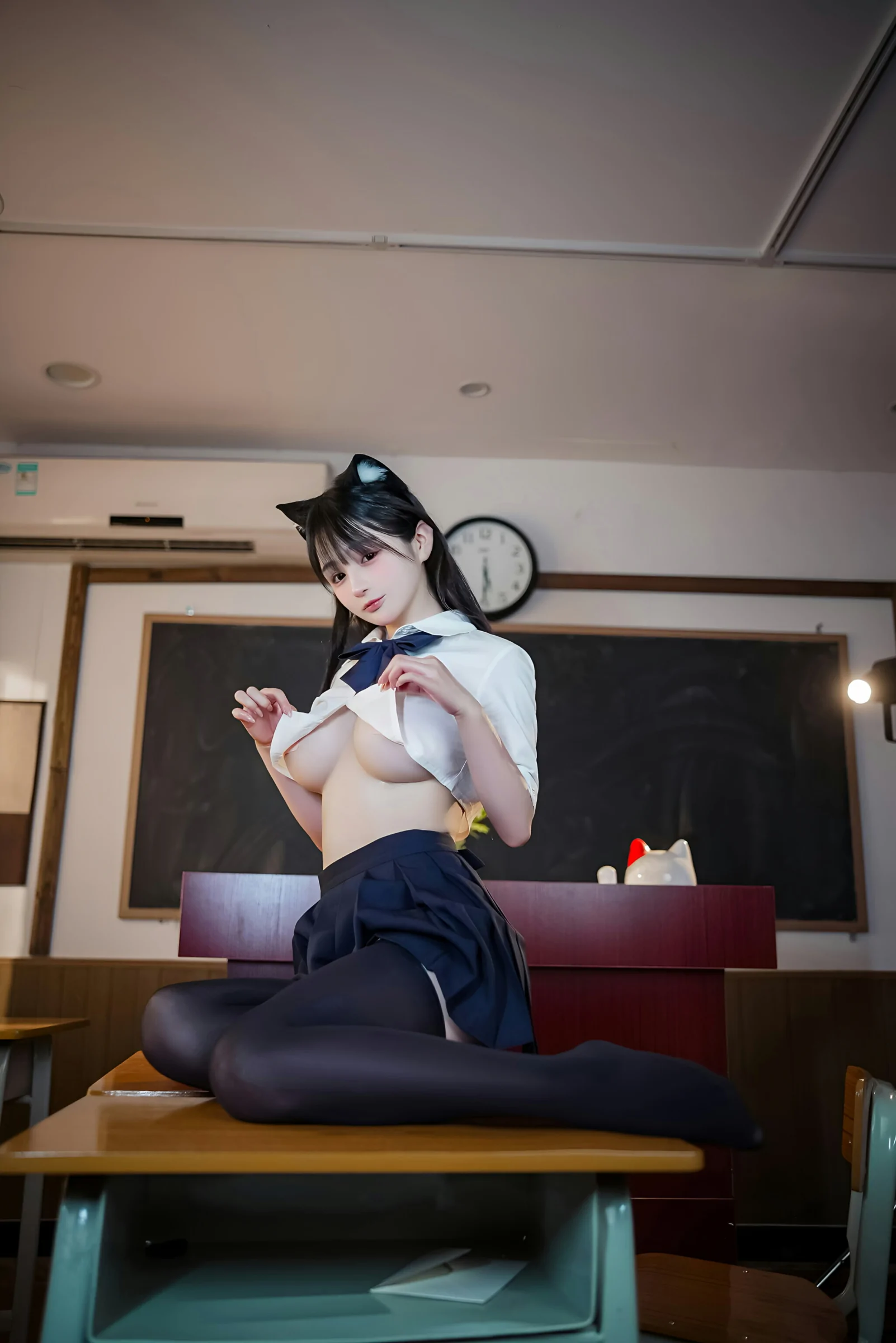 桜井宁宁 – 失眠冲剂 JK猫耳 [149P]