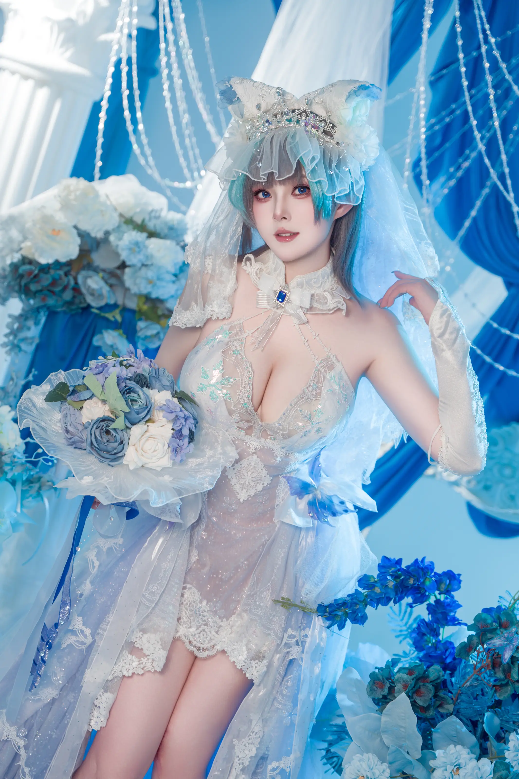 Natsuko夏夏子 – 柴郡婚纱 [70P]