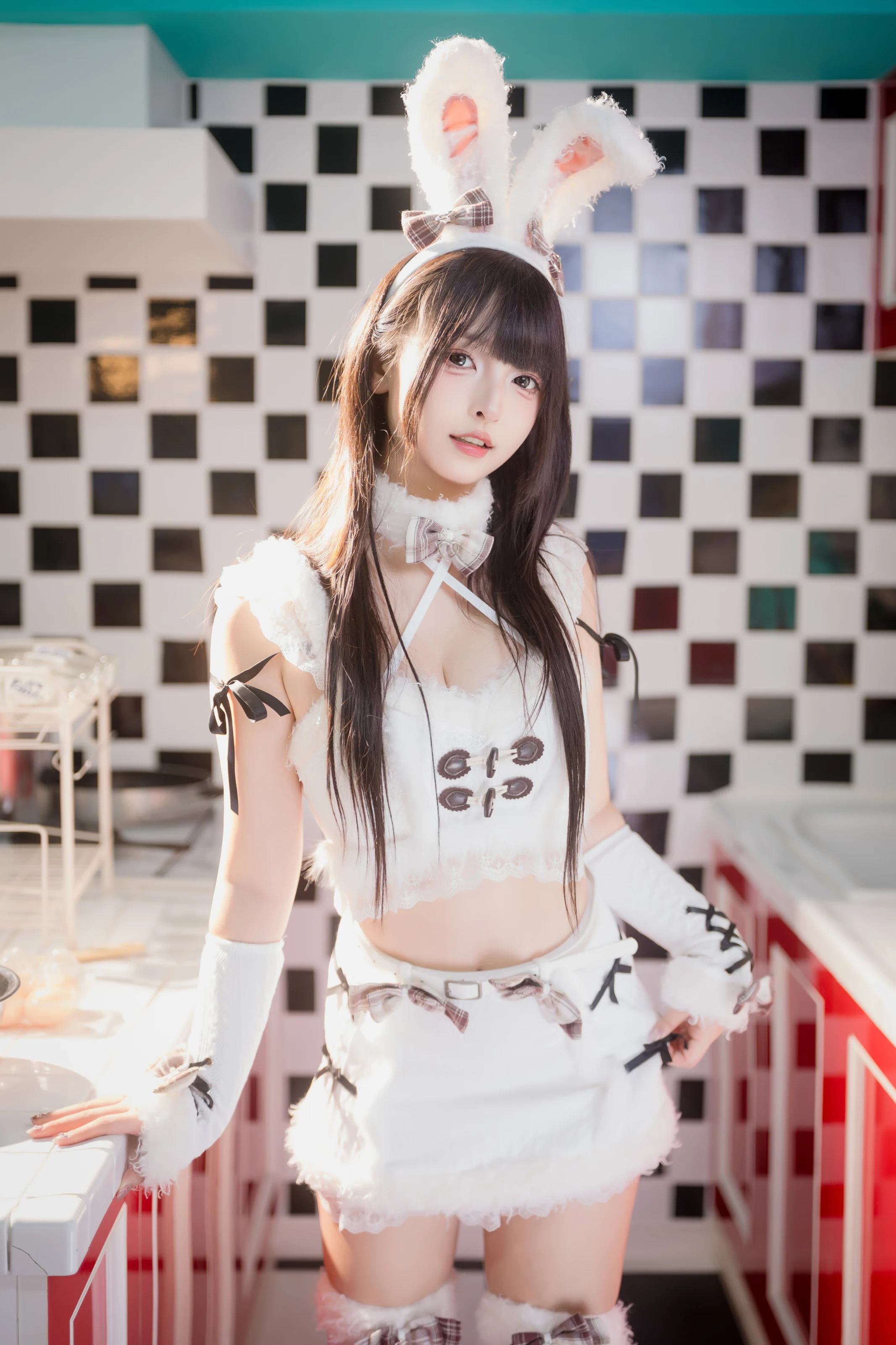 神楽坂真冬 – 毛绒白兔 [75P]