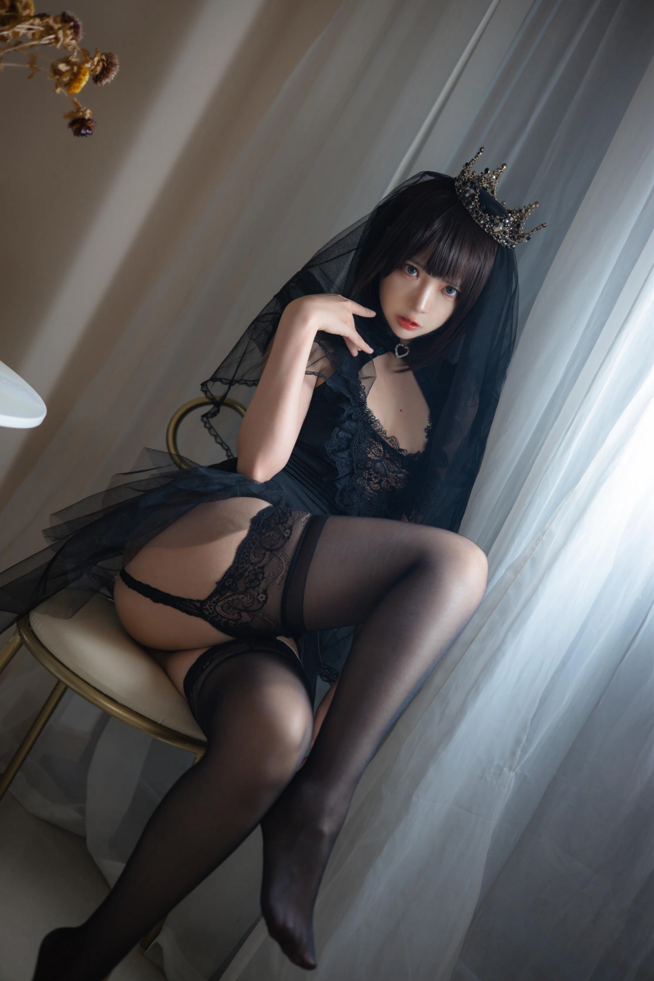 疯猫ss – 黑色婚纱 [40P]