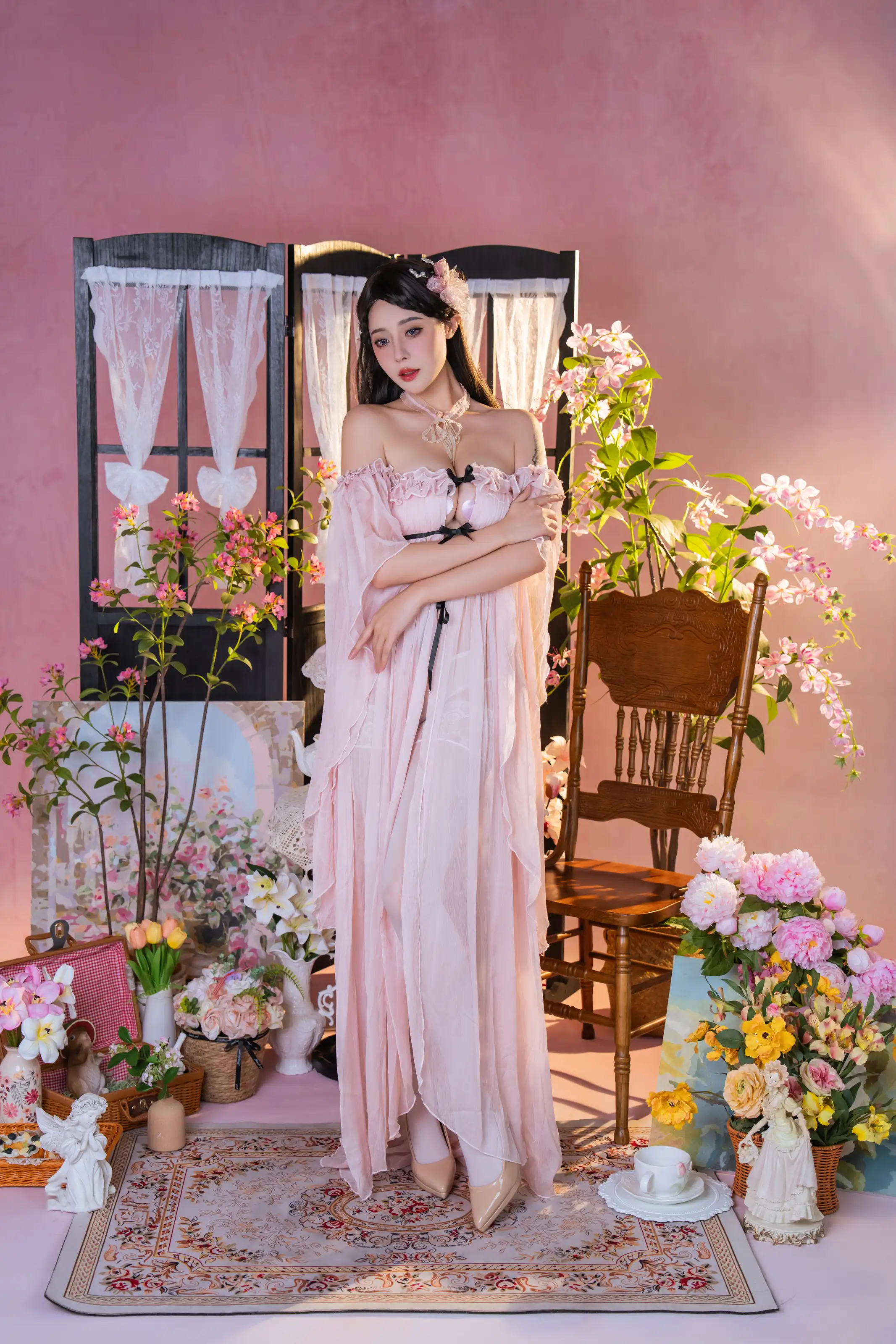 奈汐酱nice – 粉红茶事 [78P]