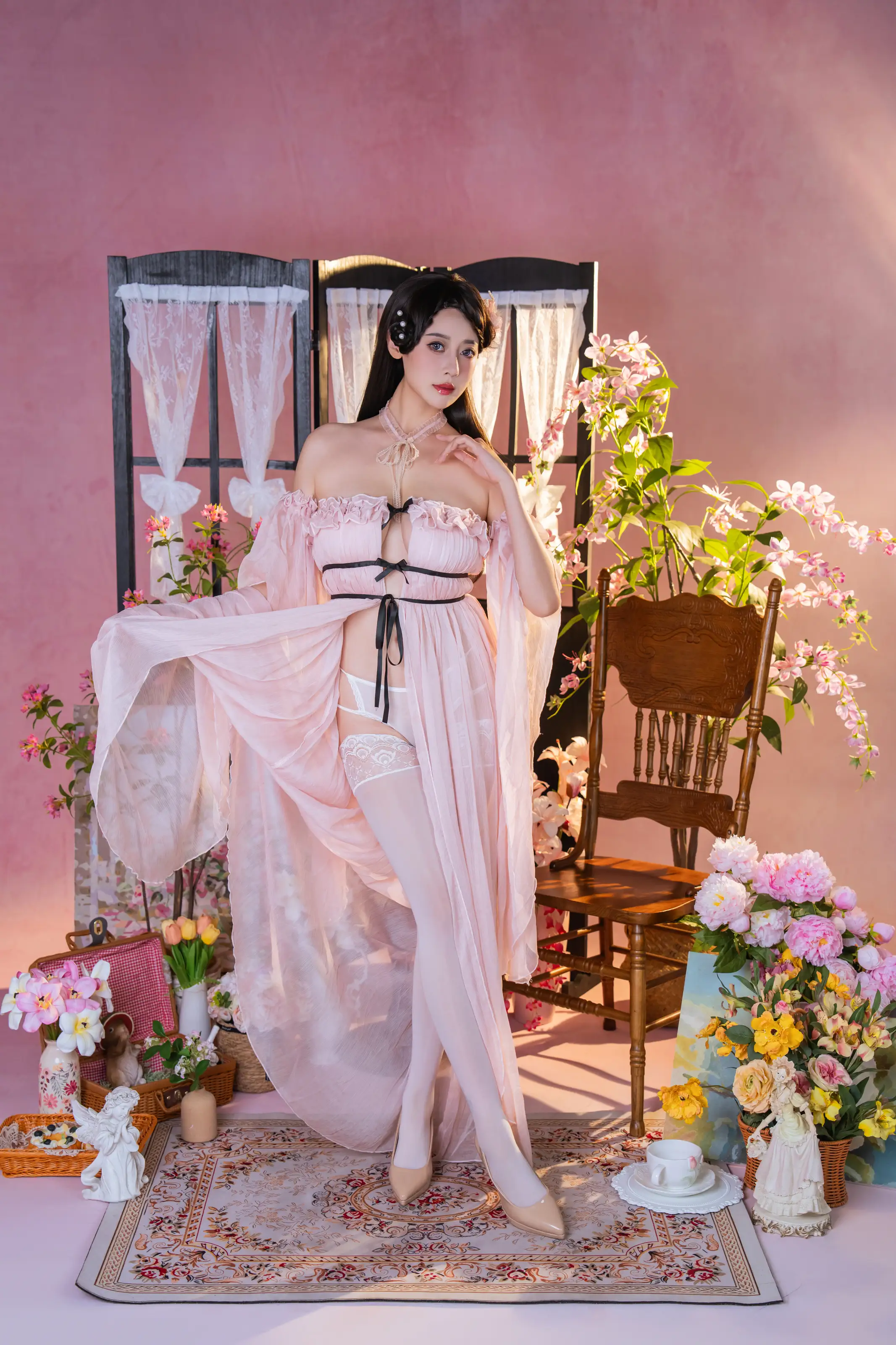奈汐酱nice – 粉红茶事 [78P]