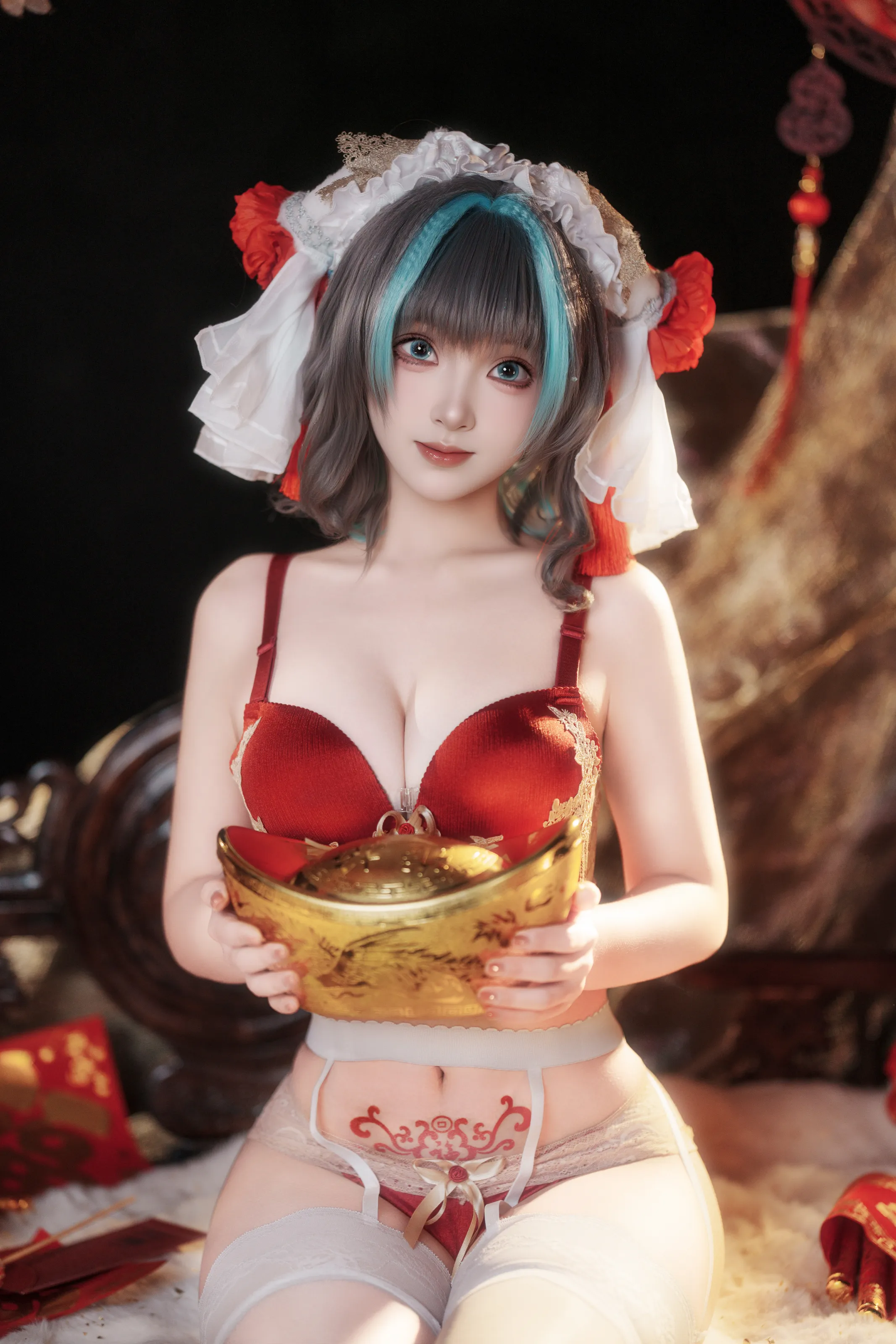 Bangni邦尼 – 碧蓝航线 柴郡新春旗袍 [81P]