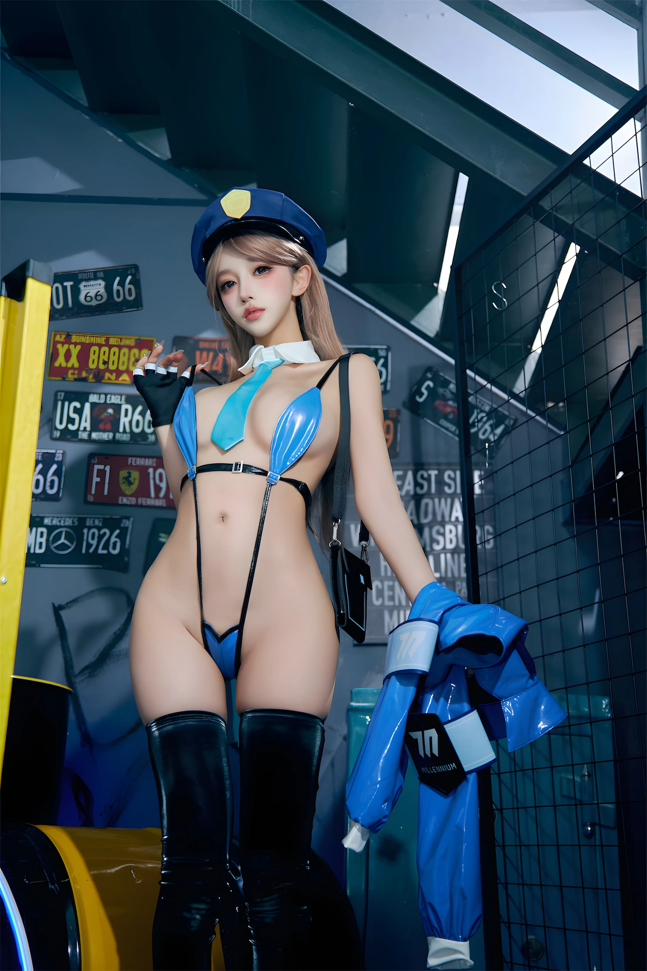 过期米线线喵 – 女保安 [59P]