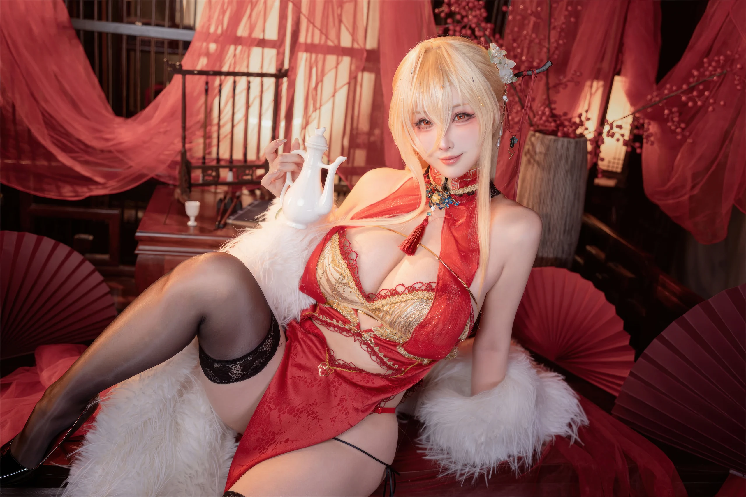 rioko凉凉子 -碧蓝航线 怨仇旗袍·杯盏盈芳华[25P]