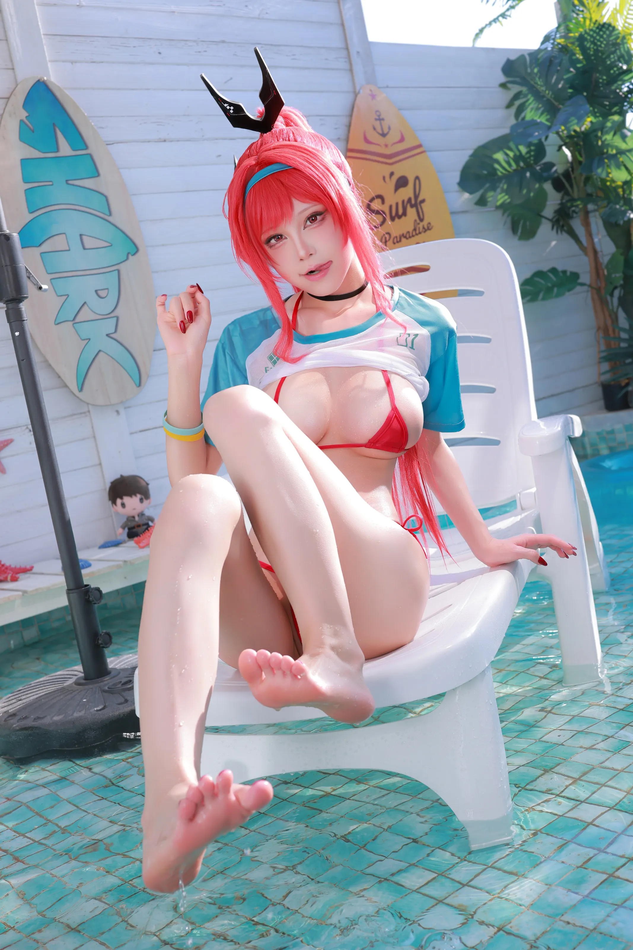水淼Aqua – 拉毗小红帽泳装（胜利女神：妮姬）[80P]