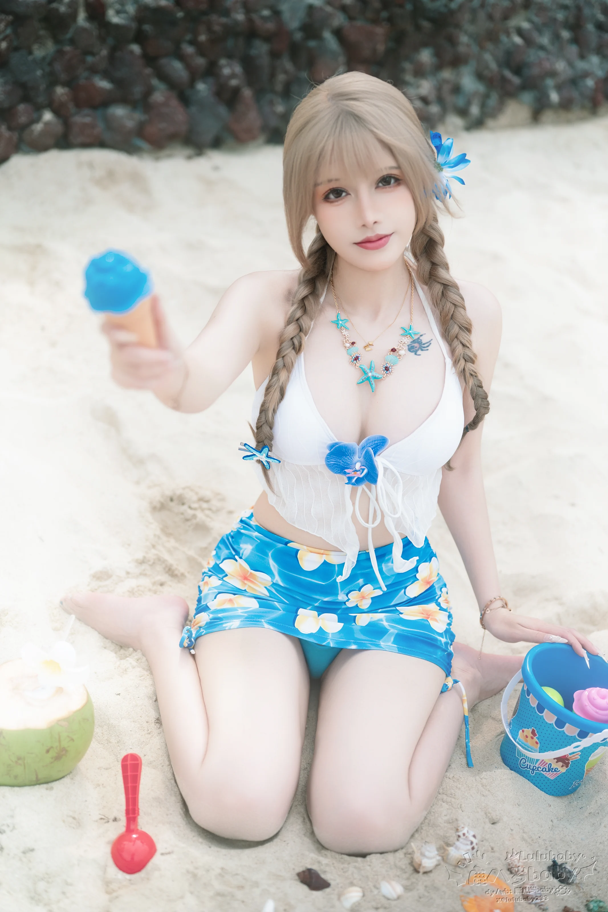 鹿八岁baby – 蓝色泳衣 [40P]
