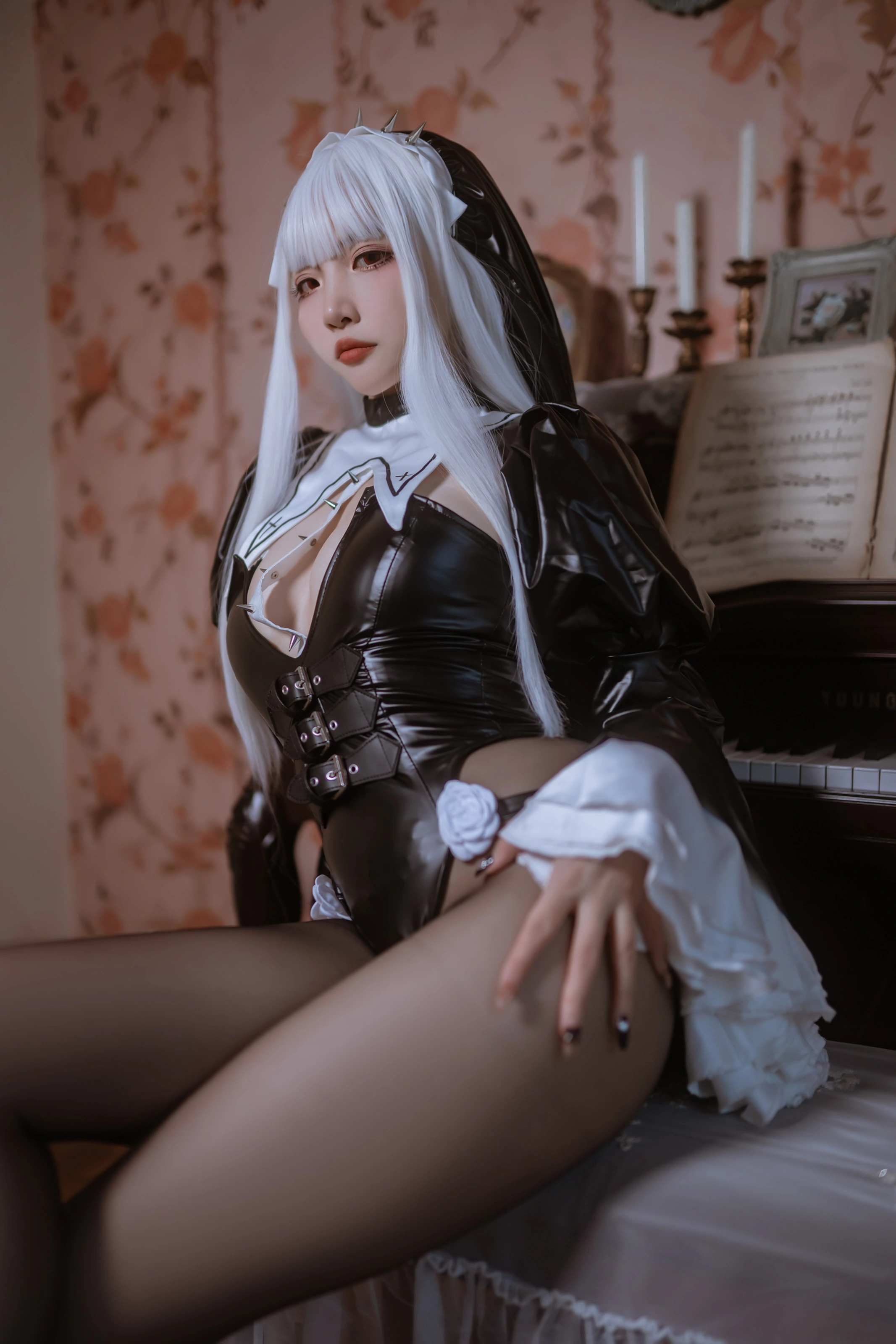 二佐Nisa – 白发修女 [51P]