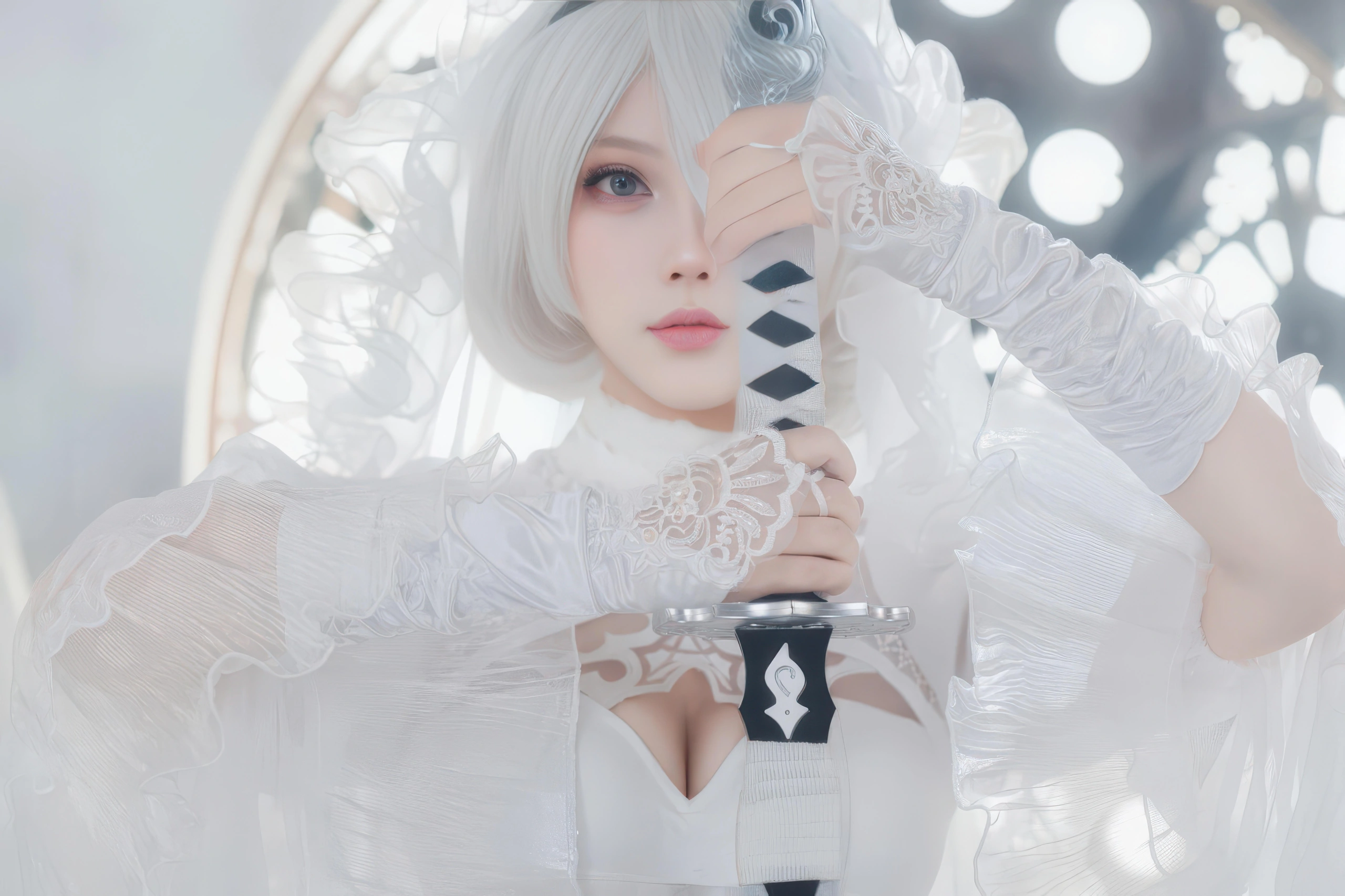 CatDemon喵崽（你的喵崽）- 尼尔 2B 纯白花嫁 [75P]