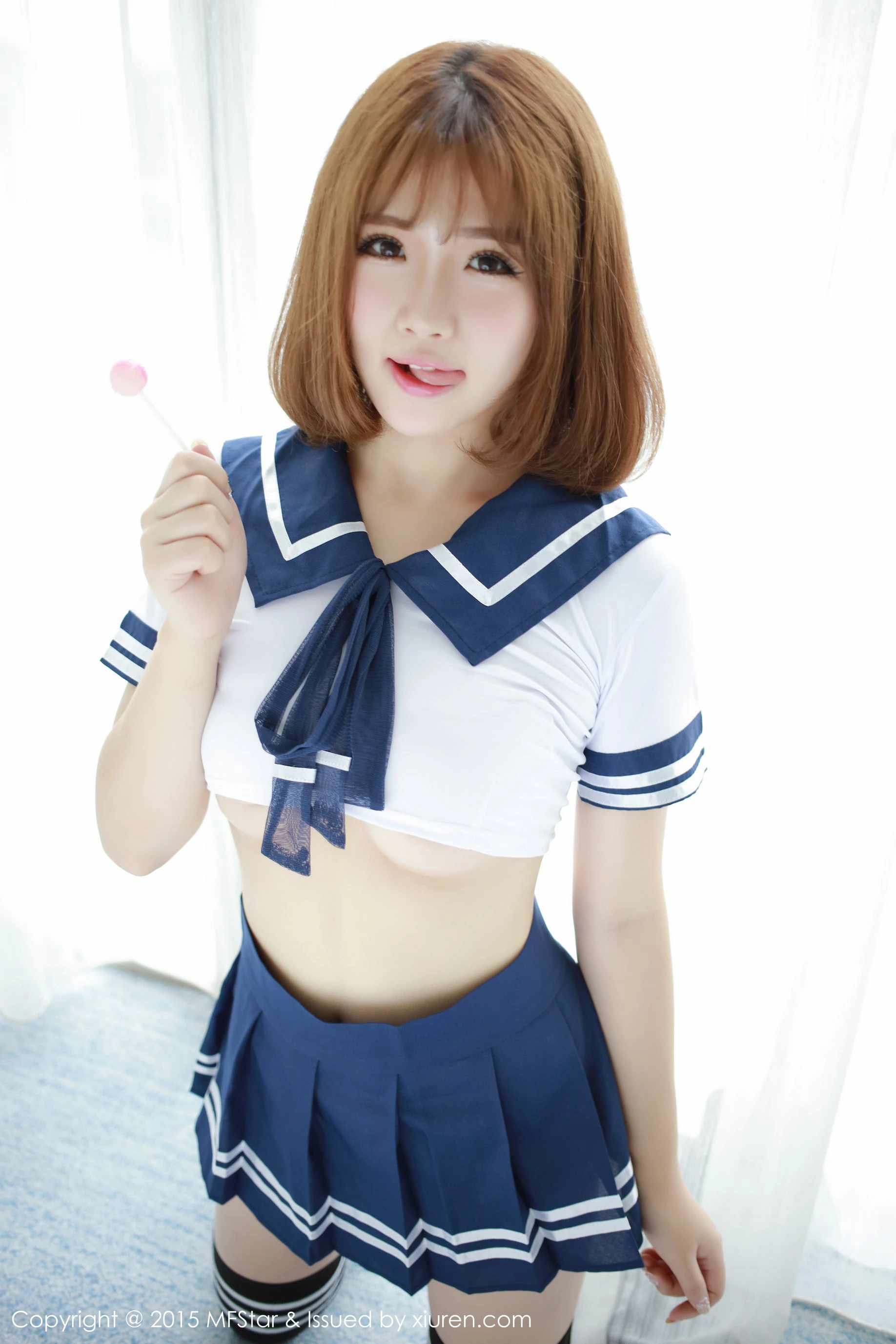 徐cake 《性感水手服+粉色抹胸连体服》 模范学院 Vol.020